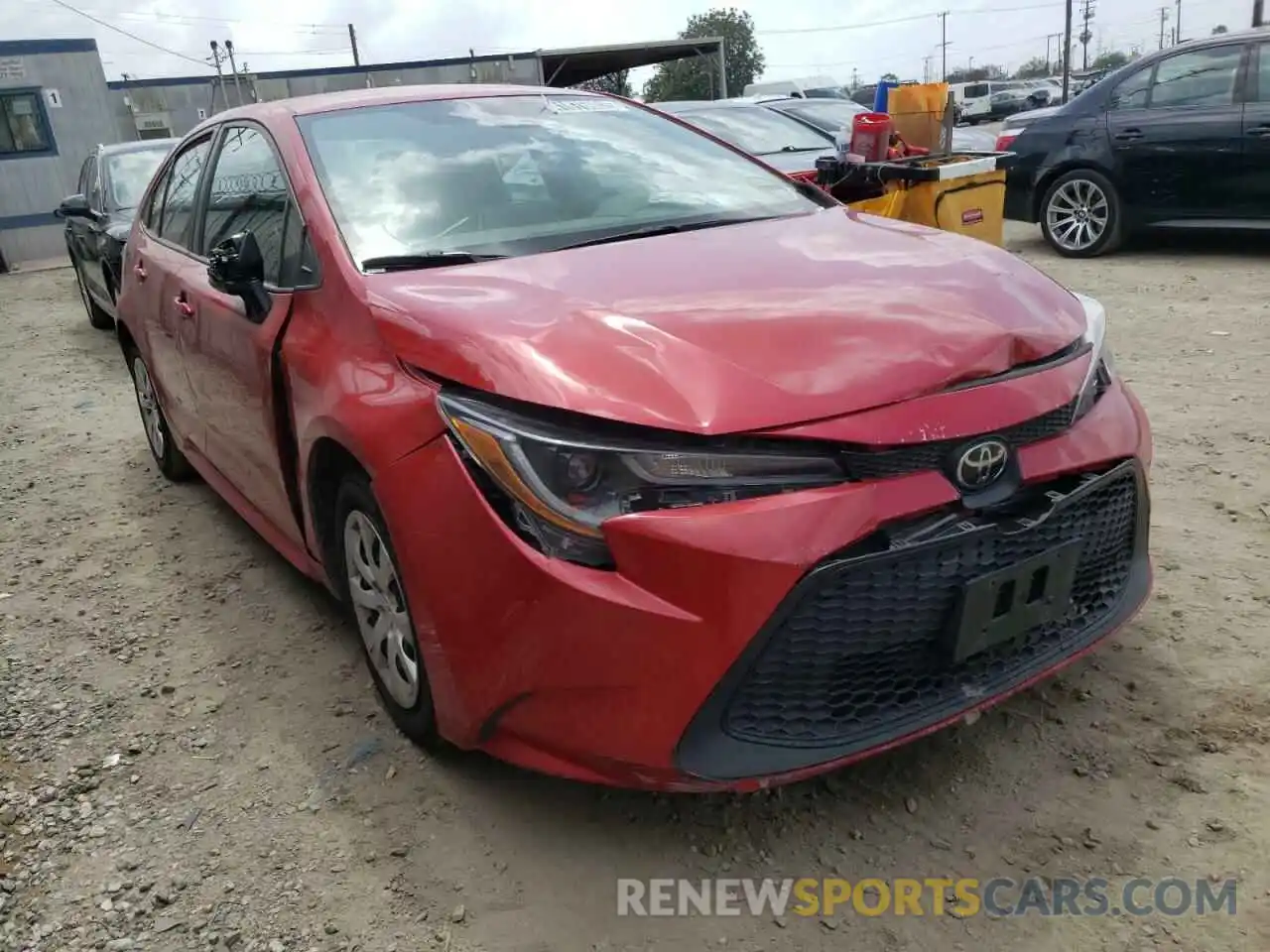 1 Photograph of a damaged car 5YFEPRAE0LP102697 TOYOTA COROLLA 2020