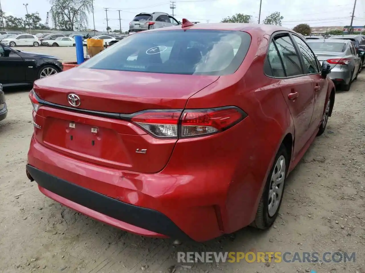 4 Photograph of a damaged car 5YFEPRAE0LP102697 TOYOTA COROLLA 2020