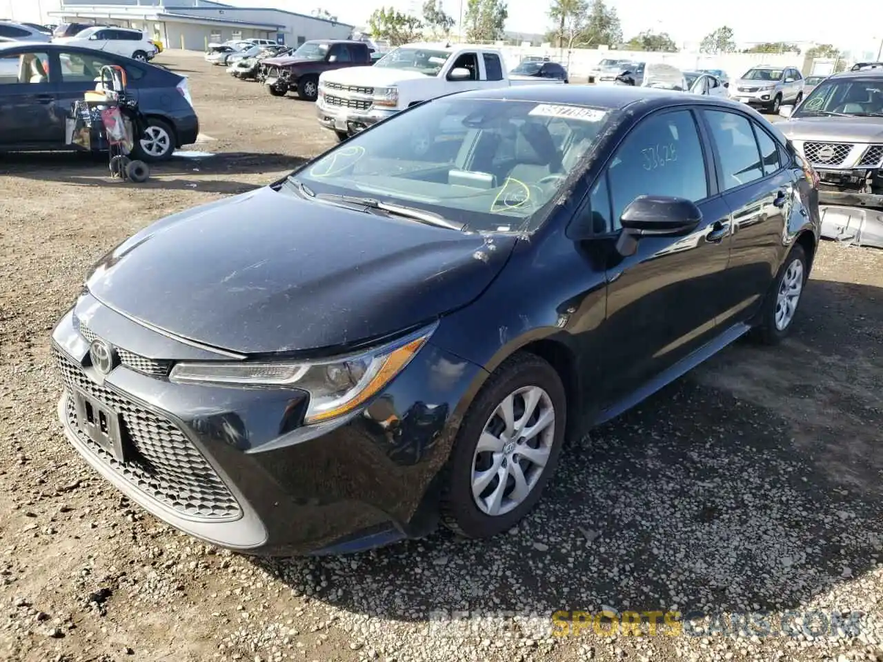 2 Photograph of a damaged car 5YFEPRAE0LP103154 TOYOTA COROLLA 2020