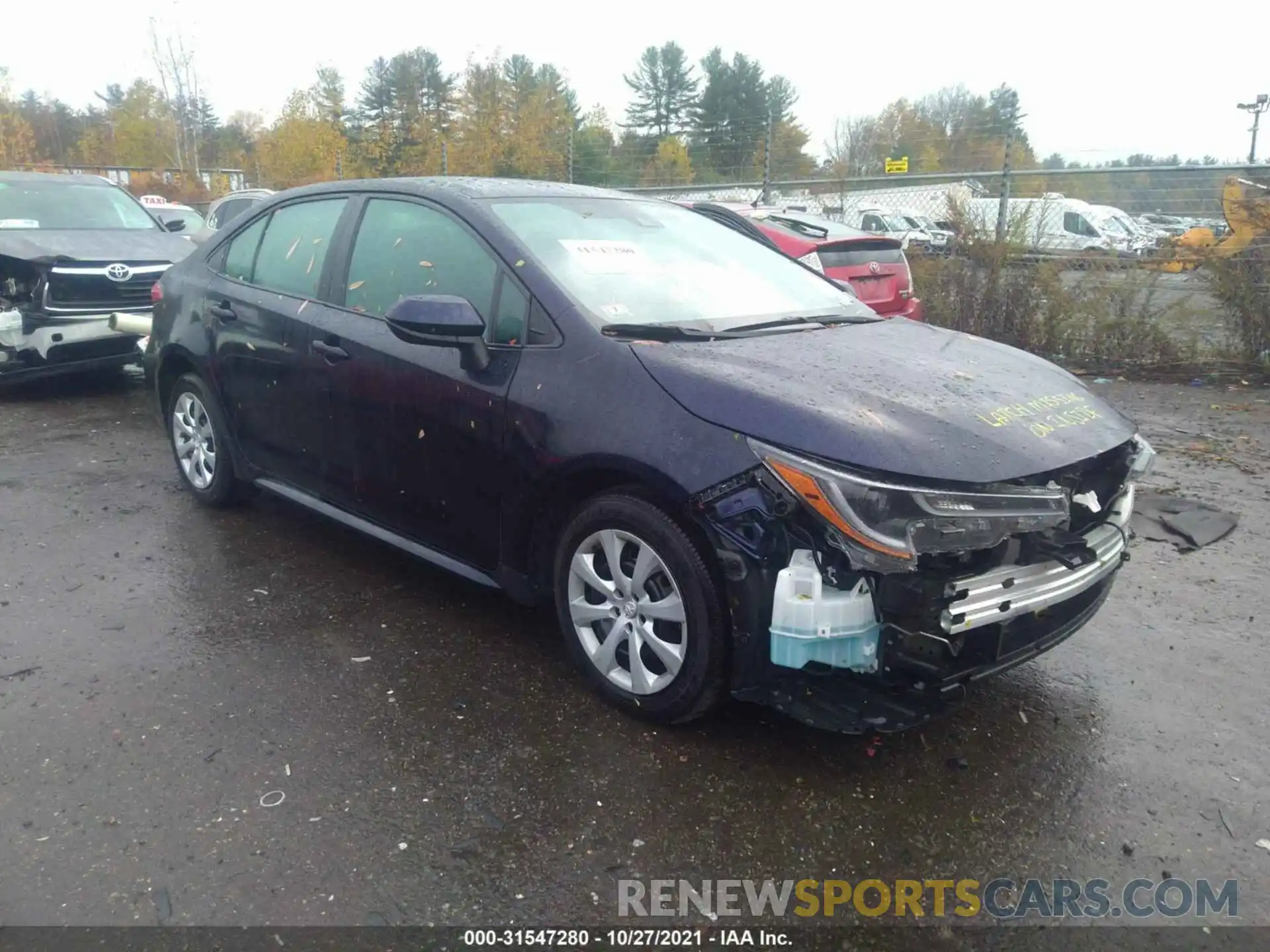 1 Photograph of a damaged car 5YFEPRAE0LP104644 TOYOTA COROLLA 2020