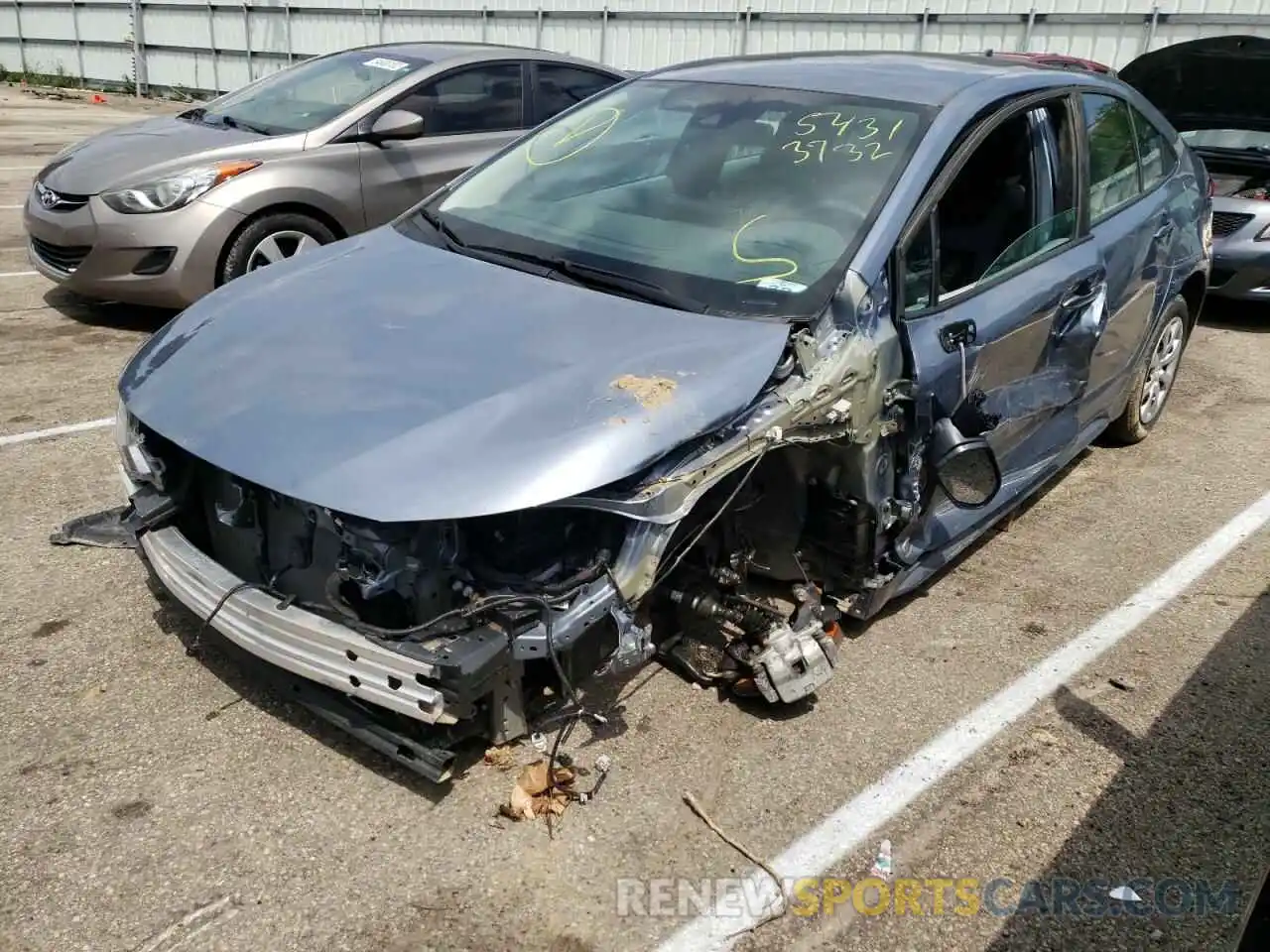 2 Photograph of a damaged car 5YFEPRAE0LP104840 TOYOTA COROLLA 2020