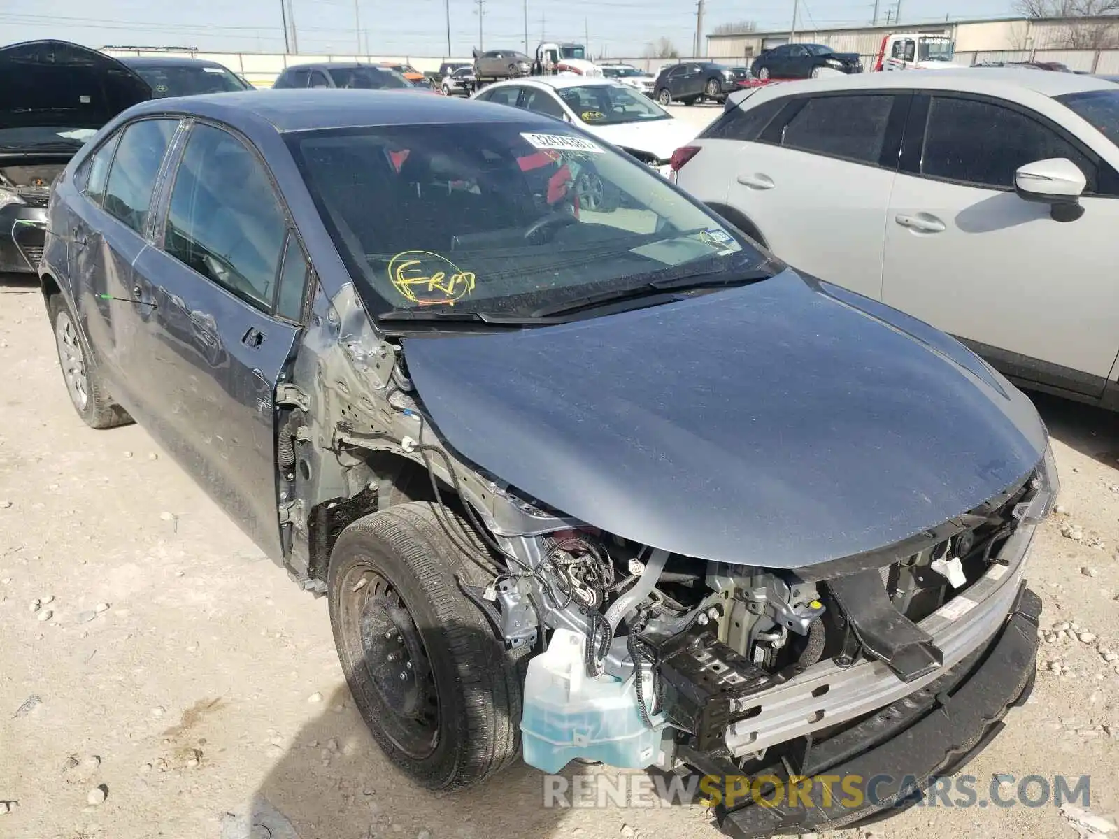 1 Photograph of a damaged car 5YFEPRAE0LP106426 TOYOTA COROLLA 2020