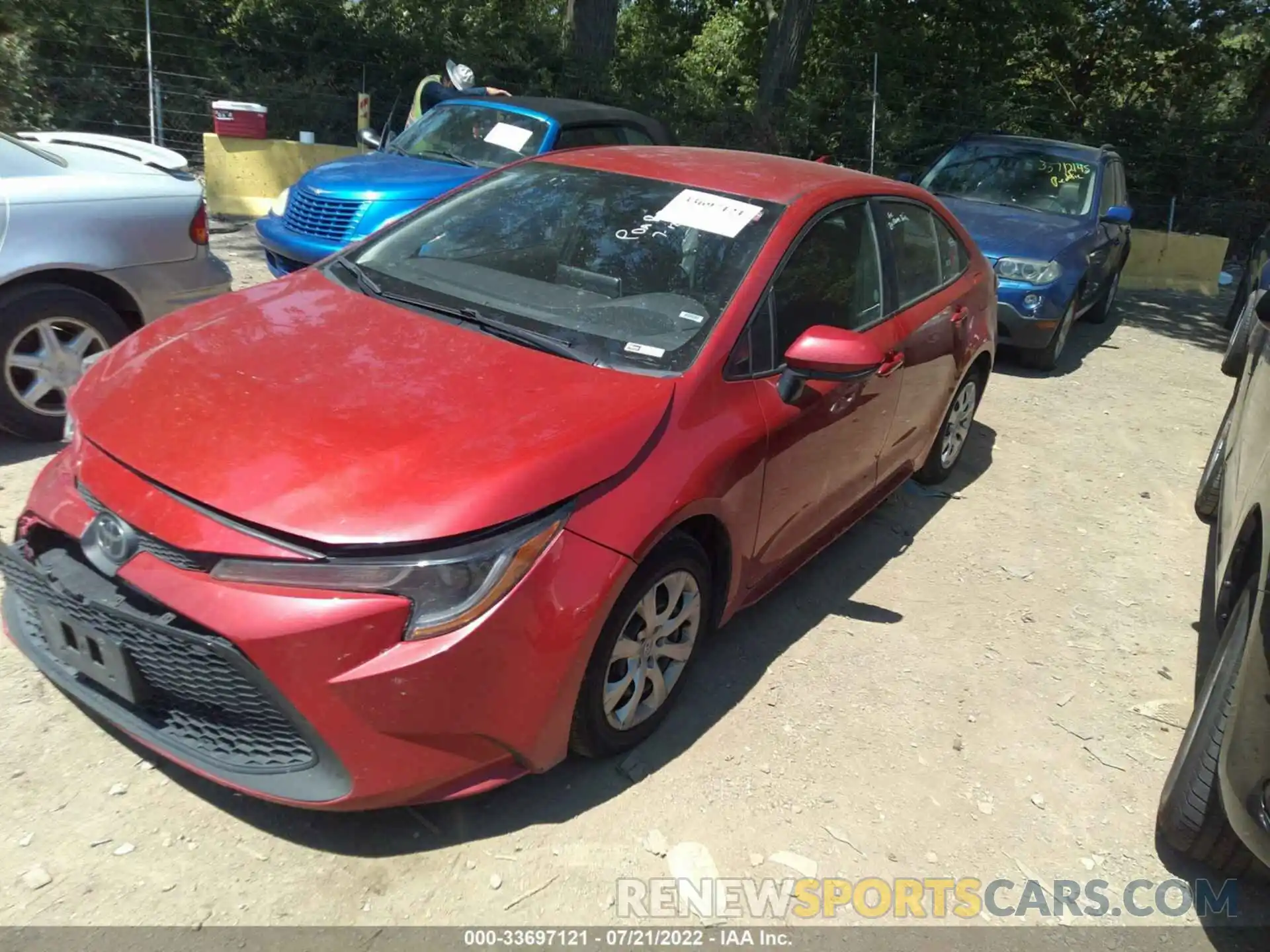 2 Photograph of a damaged car 5YFEPRAE0LP106653 TOYOTA COROLLA 2020