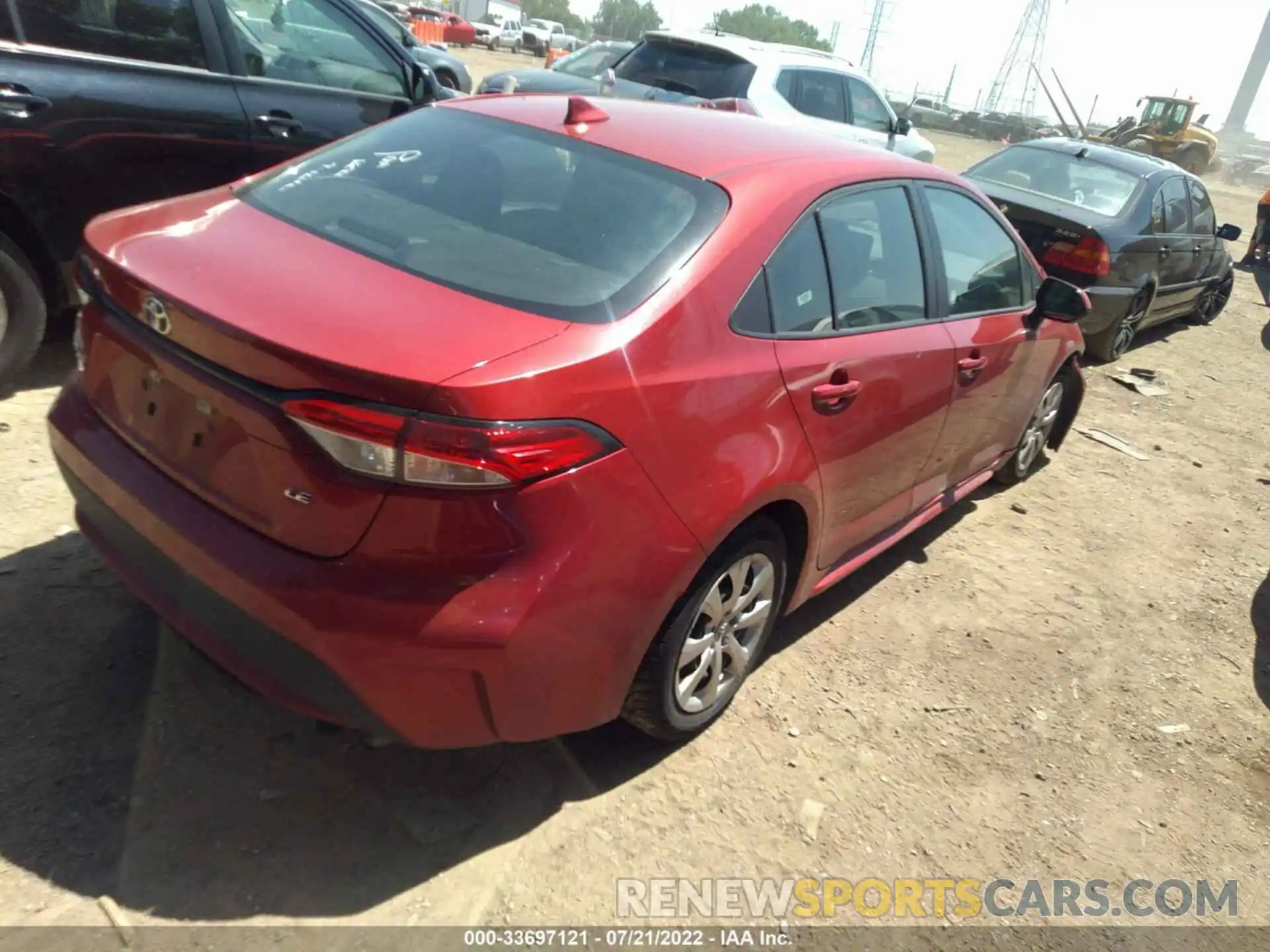 4 Photograph of a damaged car 5YFEPRAE0LP106653 TOYOTA COROLLA 2020