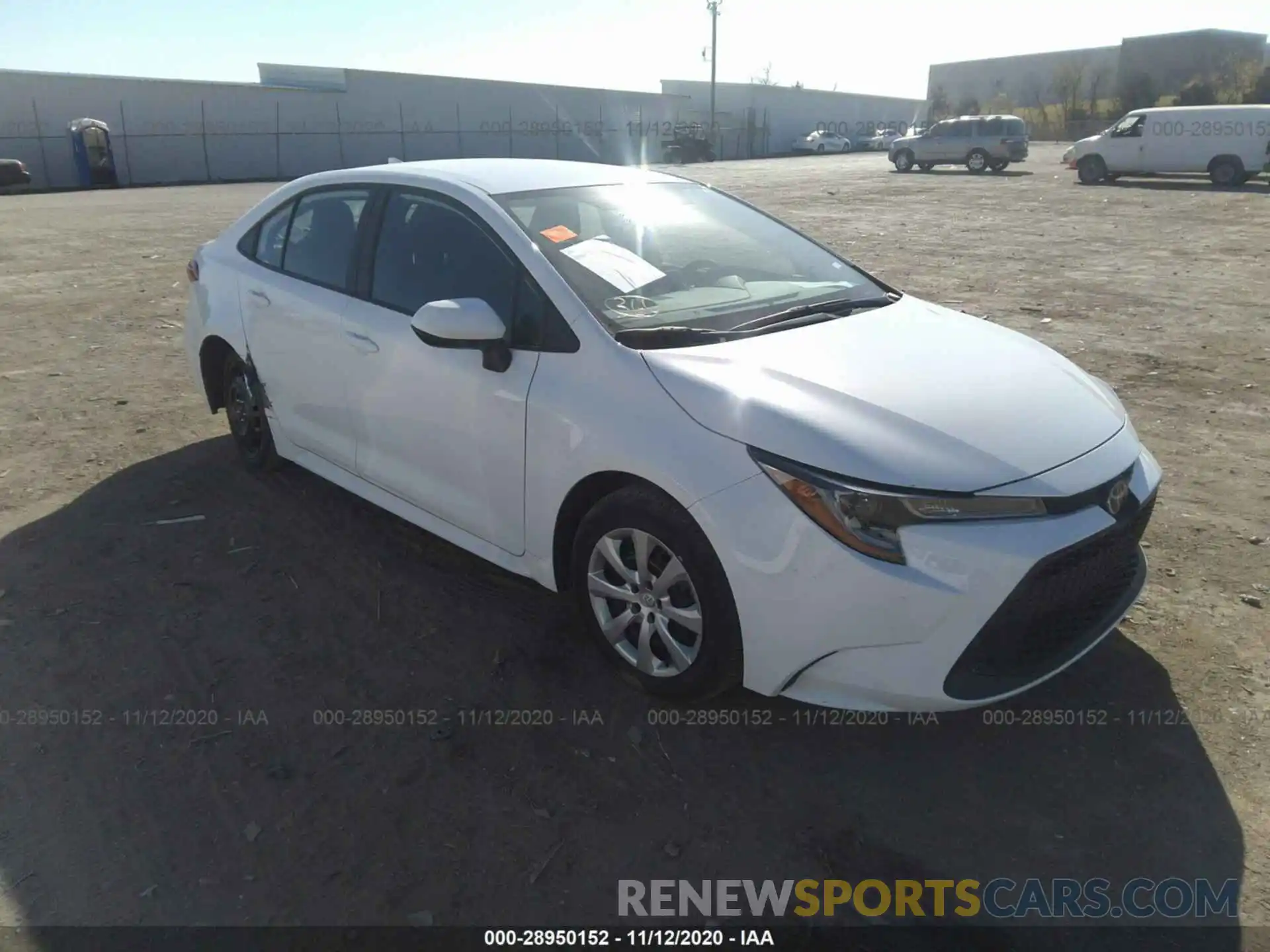 1 Photograph of a damaged car 5YFEPRAE0LP107267 TOYOTA COROLLA 2020