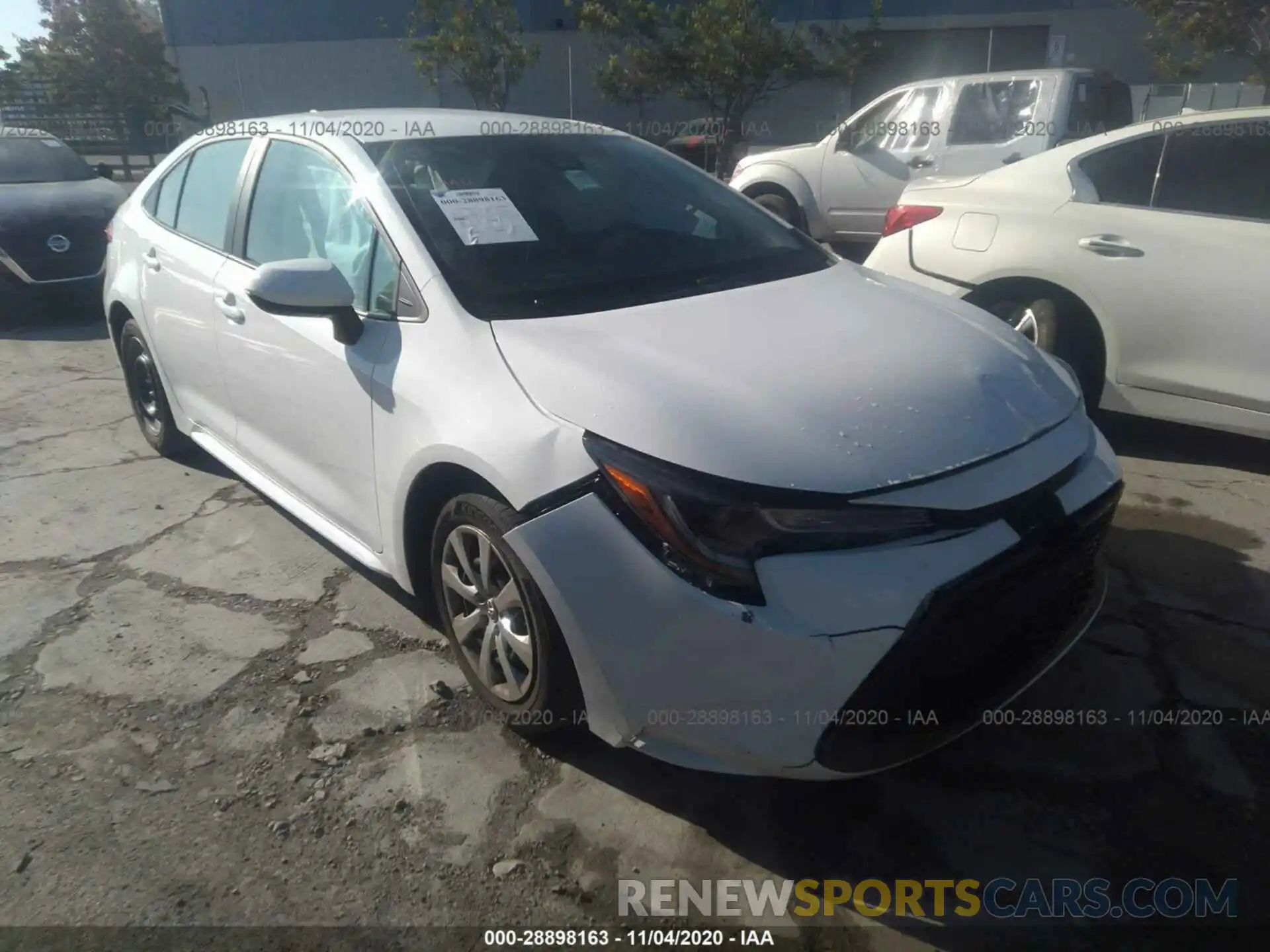 1 Photograph of a damaged car 5YFEPRAE0LP107270 TOYOTA COROLLA 2020