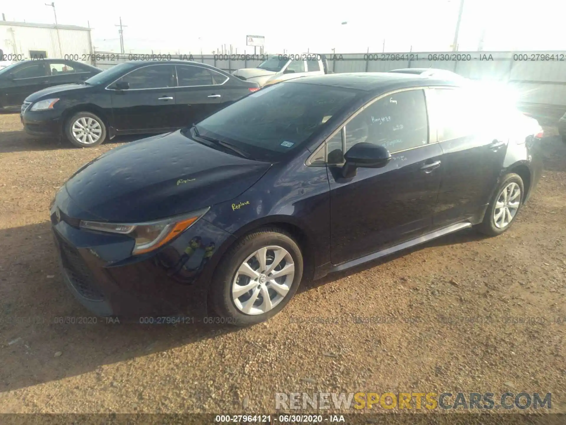 2 Photograph of a damaged car 5YFEPRAE0LP107639 TOYOTA COROLLA 2020