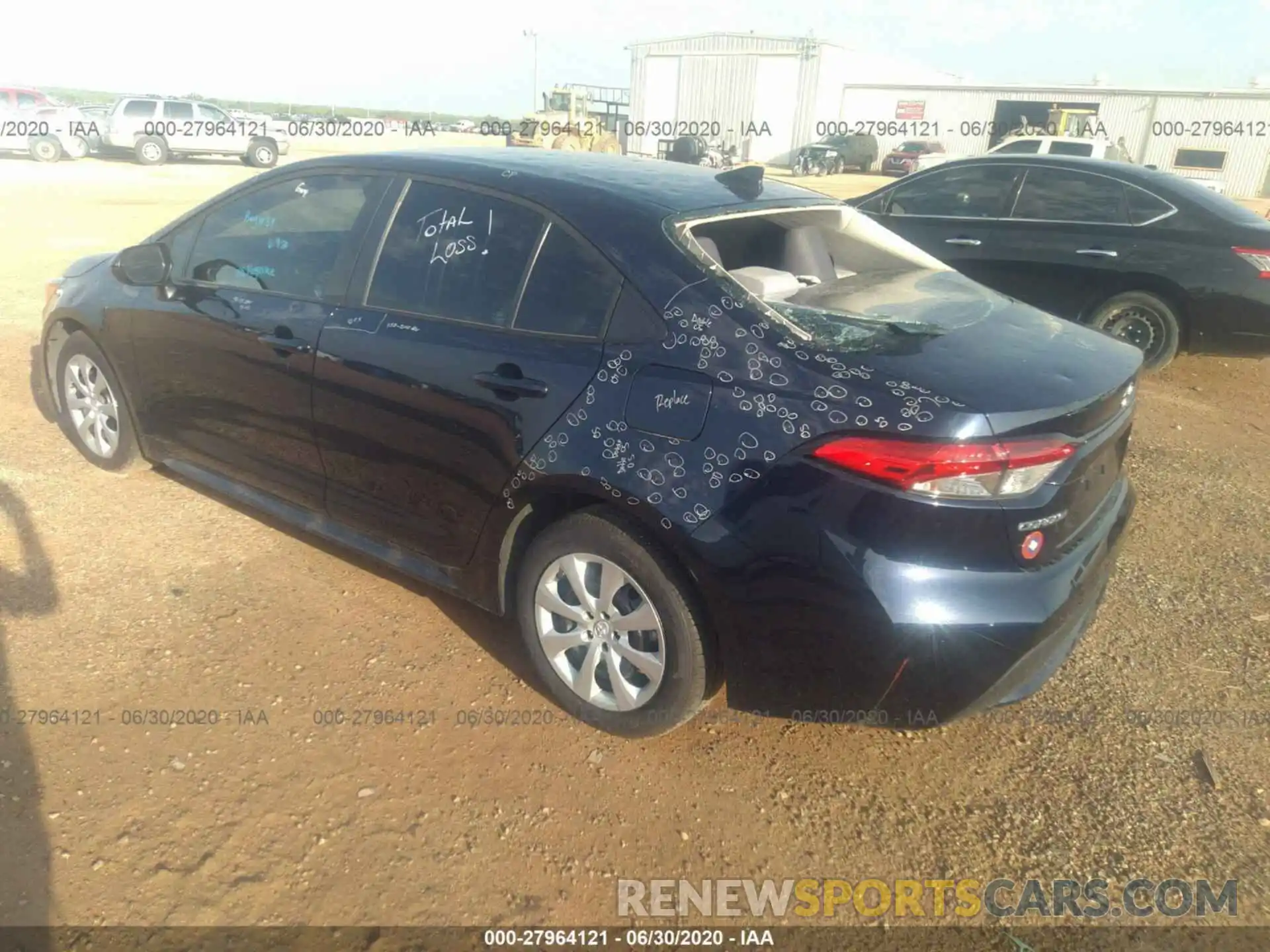 3 Photograph of a damaged car 5YFEPRAE0LP107639 TOYOTA COROLLA 2020