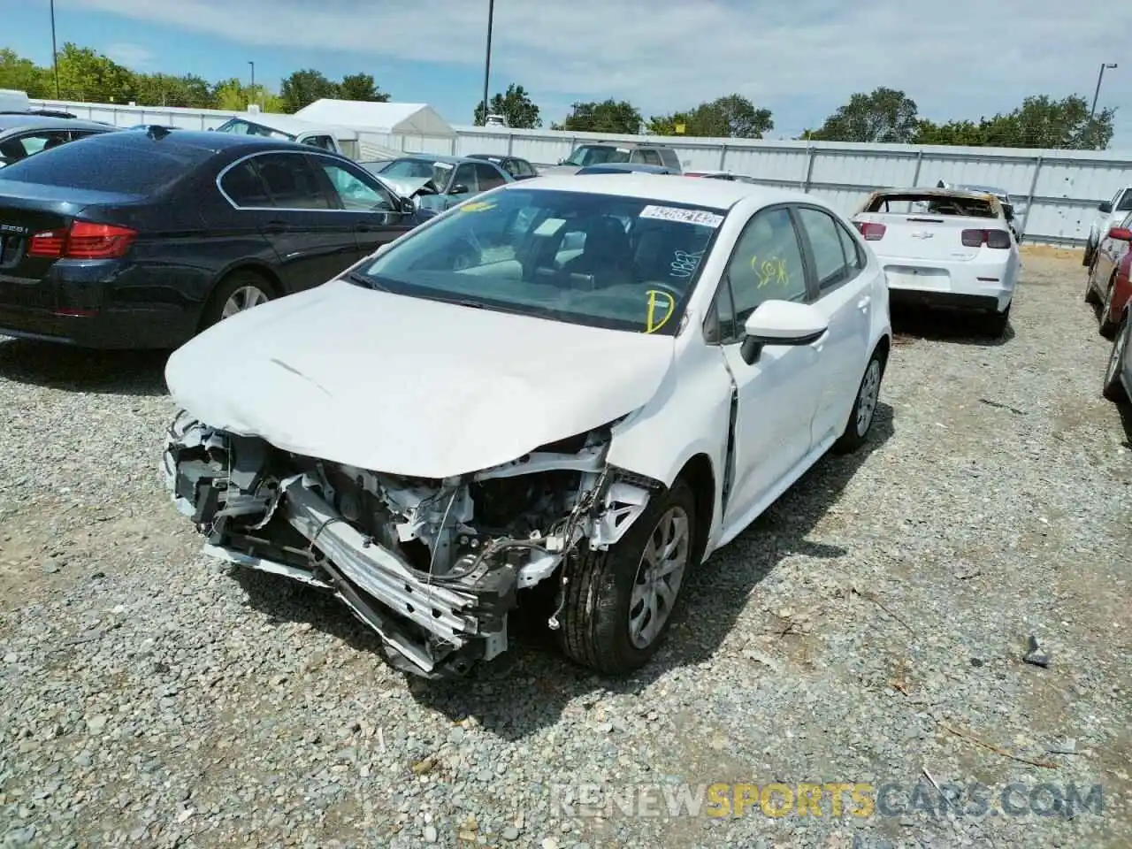 2 Photograph of a damaged car 5YFEPRAE0LP108936 TOYOTA COROLLA 2020