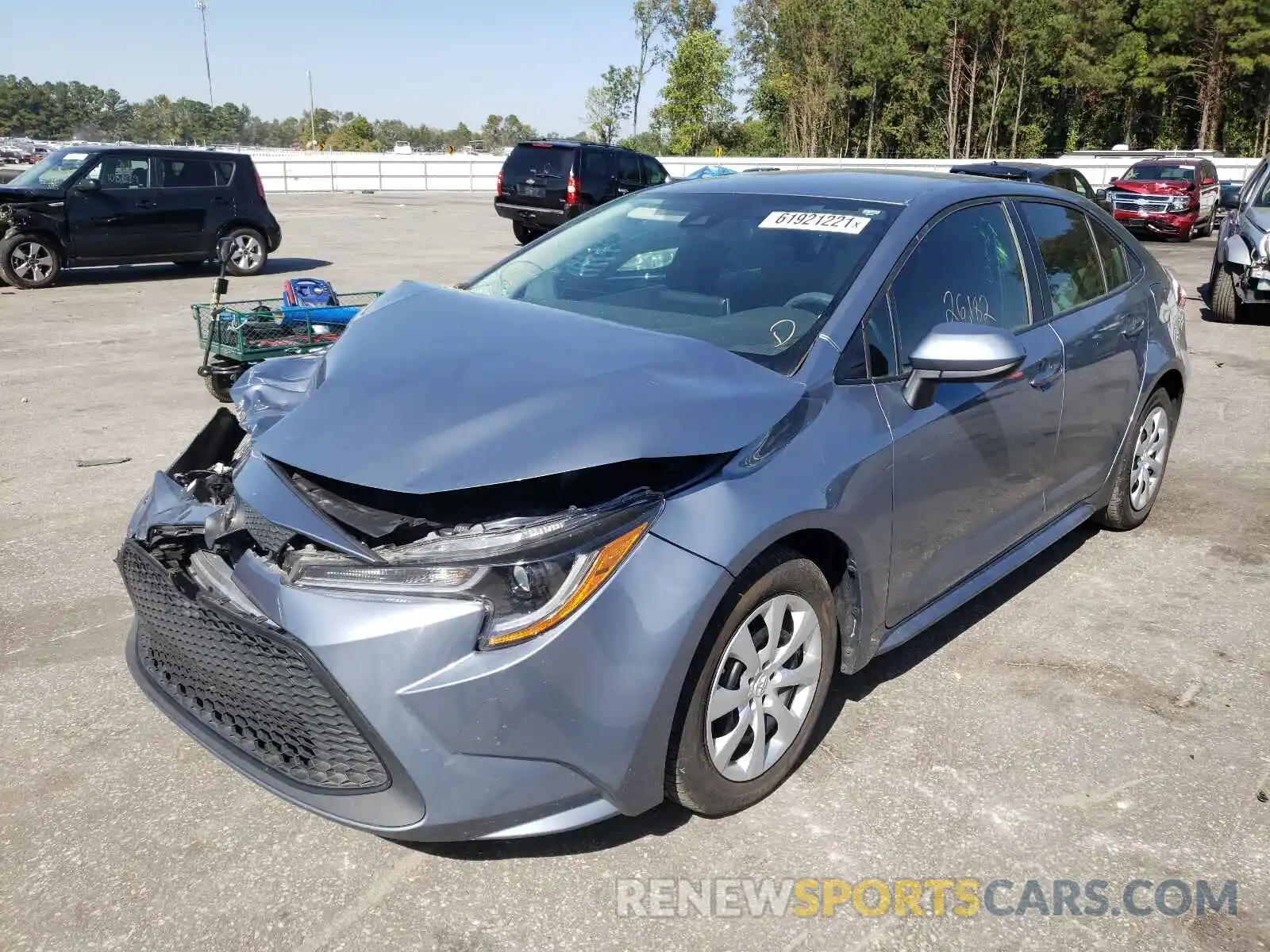 2 Photograph of a damaged car 5YFEPRAE0LP109052 TOYOTA COROLLA 2020