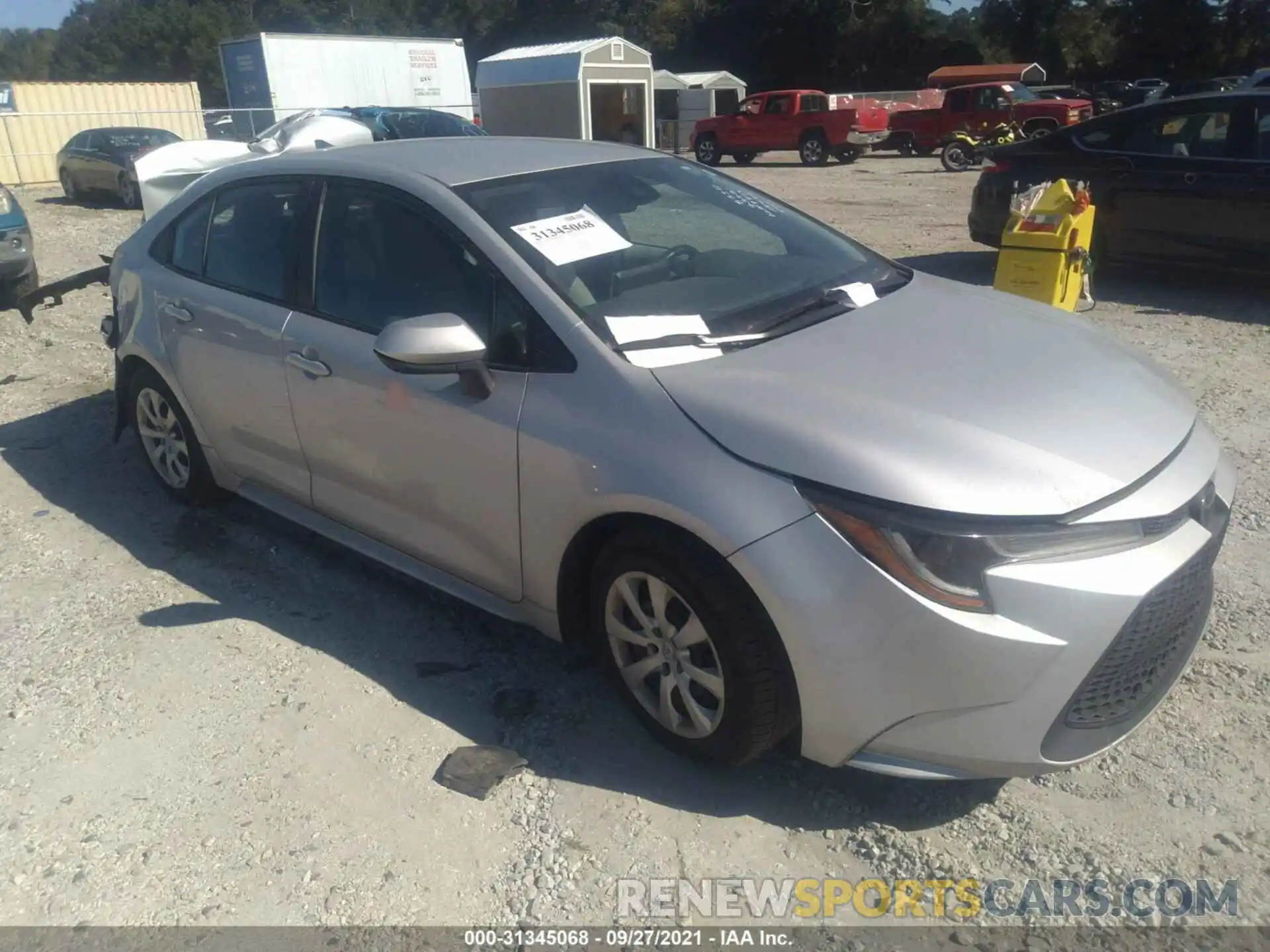 1 Photograph of a damaged car 5YFEPRAE0LP109973 TOYOTA COROLLA 2020