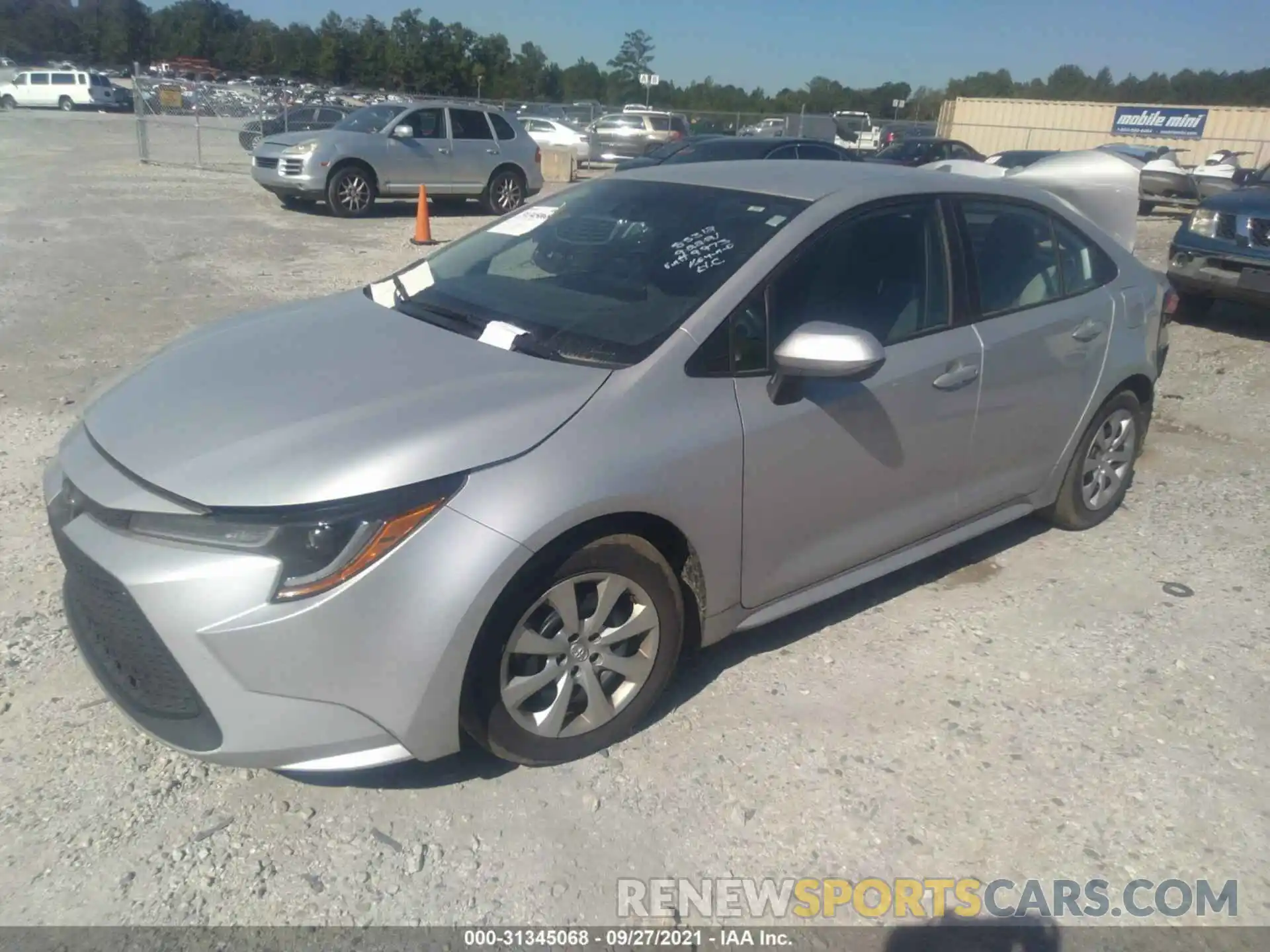 2 Photograph of a damaged car 5YFEPRAE0LP109973 TOYOTA COROLLA 2020