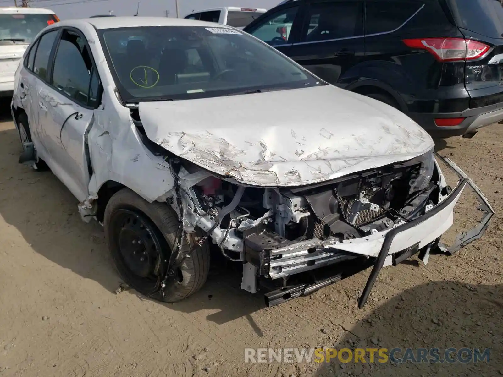 1 Photograph of a damaged car 5YFEPRAE0LP110329 TOYOTA COROLLA 2020