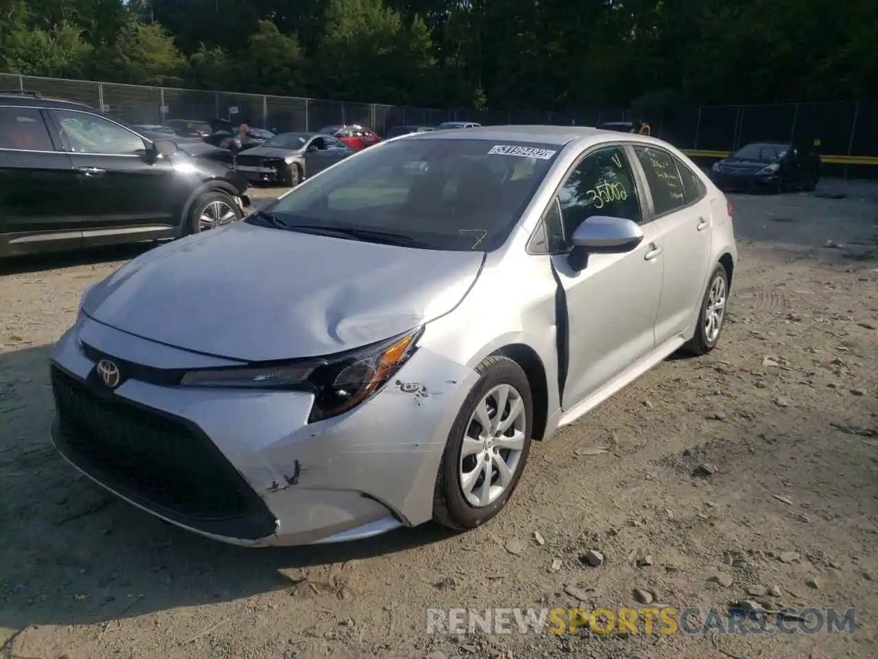 2 Photograph of a damaged car 5YFEPRAE0LP110475 TOYOTA COROLLA 2020