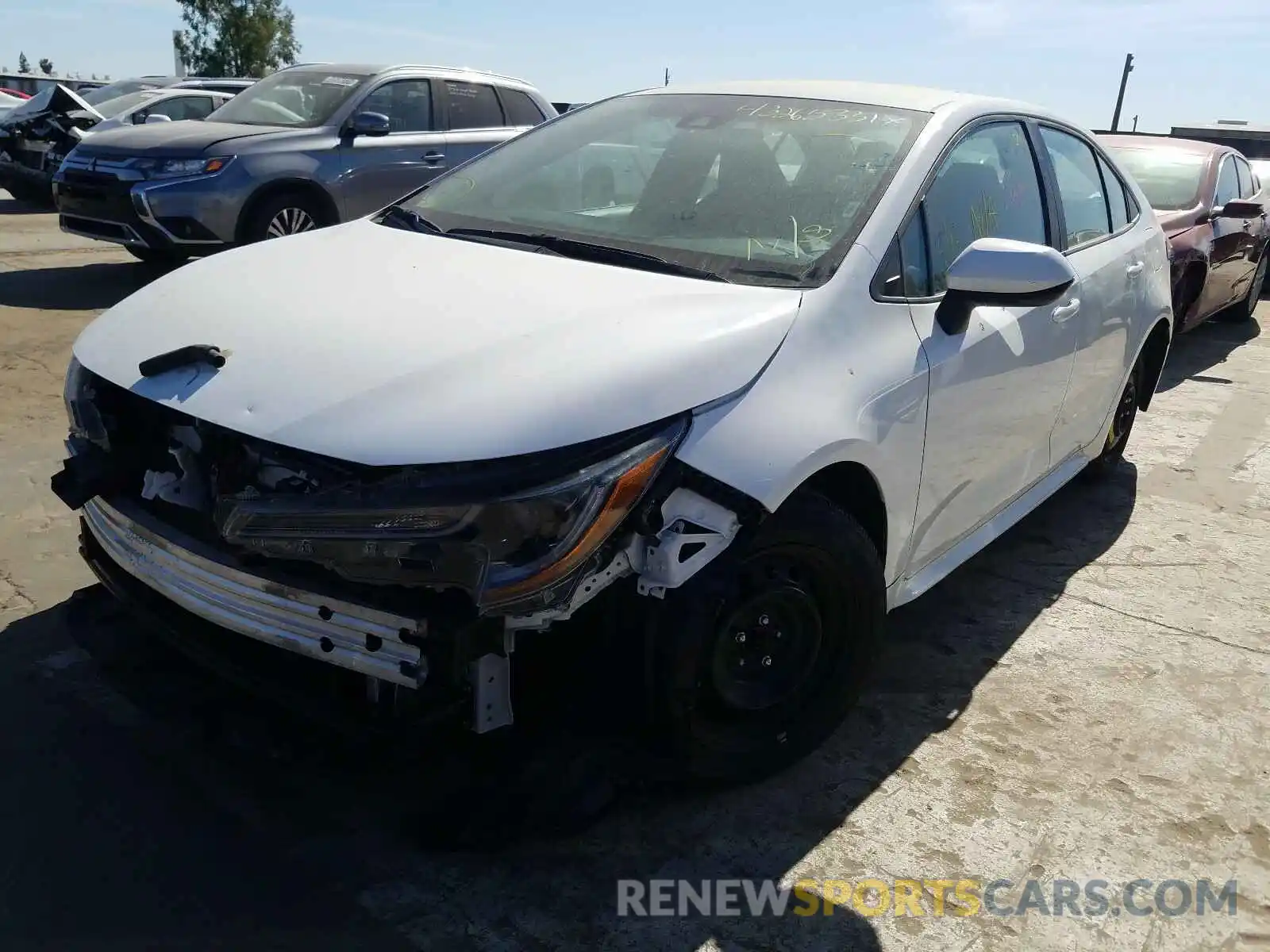 2 Photograph of a damaged car 5YFEPRAE0LP110878 TOYOTA COROLLA 2020