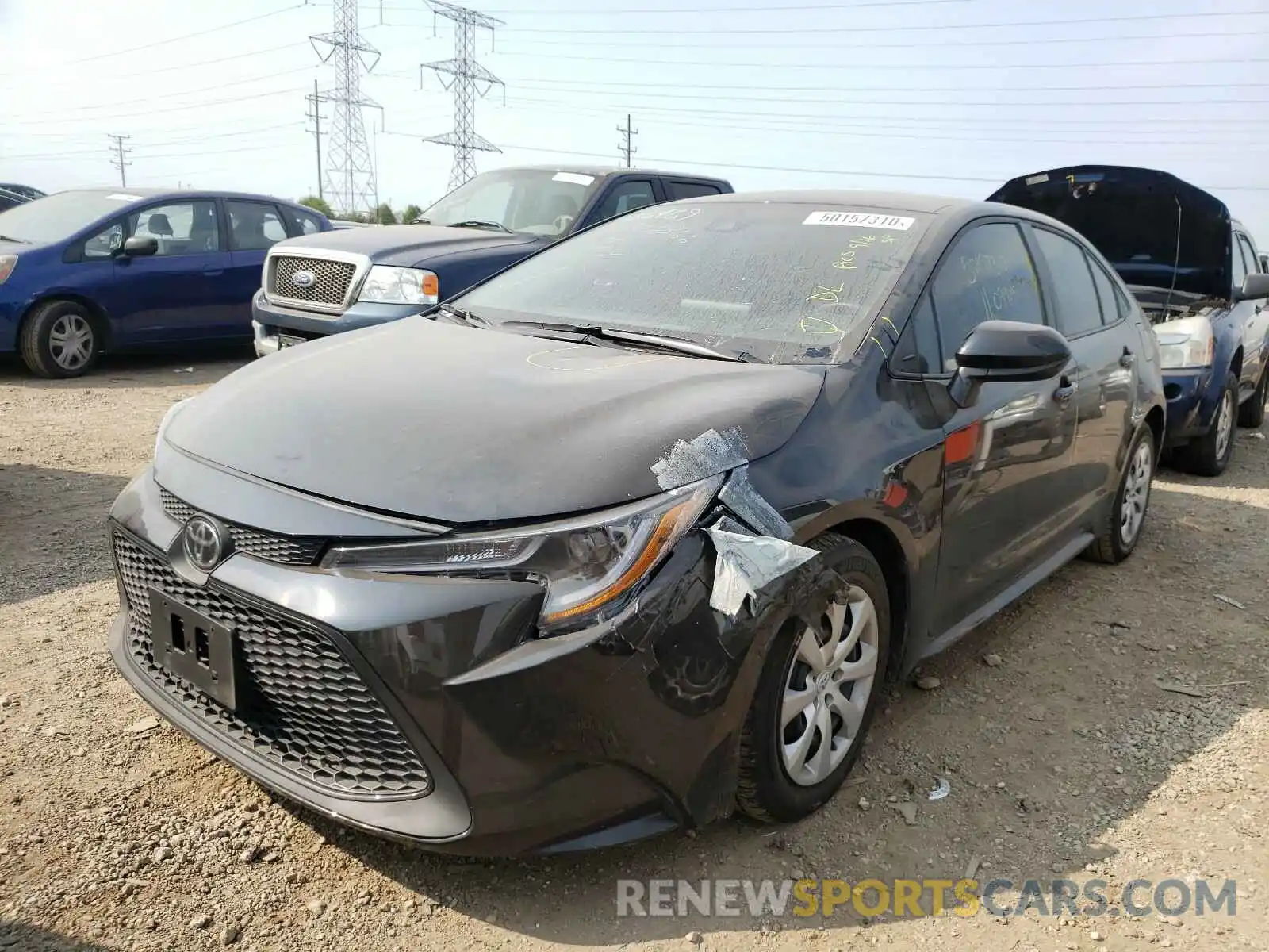 2 Photograph of a damaged car 5YFEPRAE0LP113909 TOYOTA COROLLA 2020