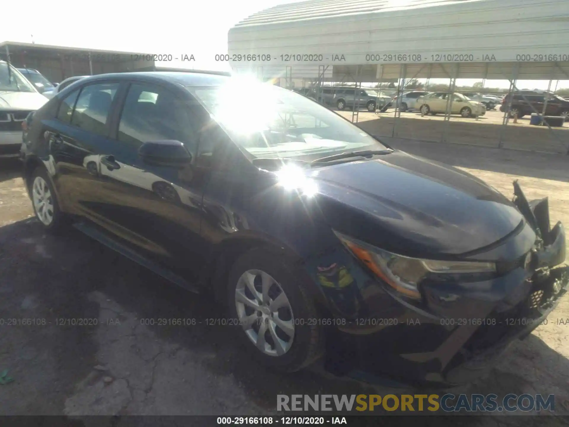 1 Photograph of a damaged car 5YFEPRAE0LP117622 TOYOTA COROLLA 2020