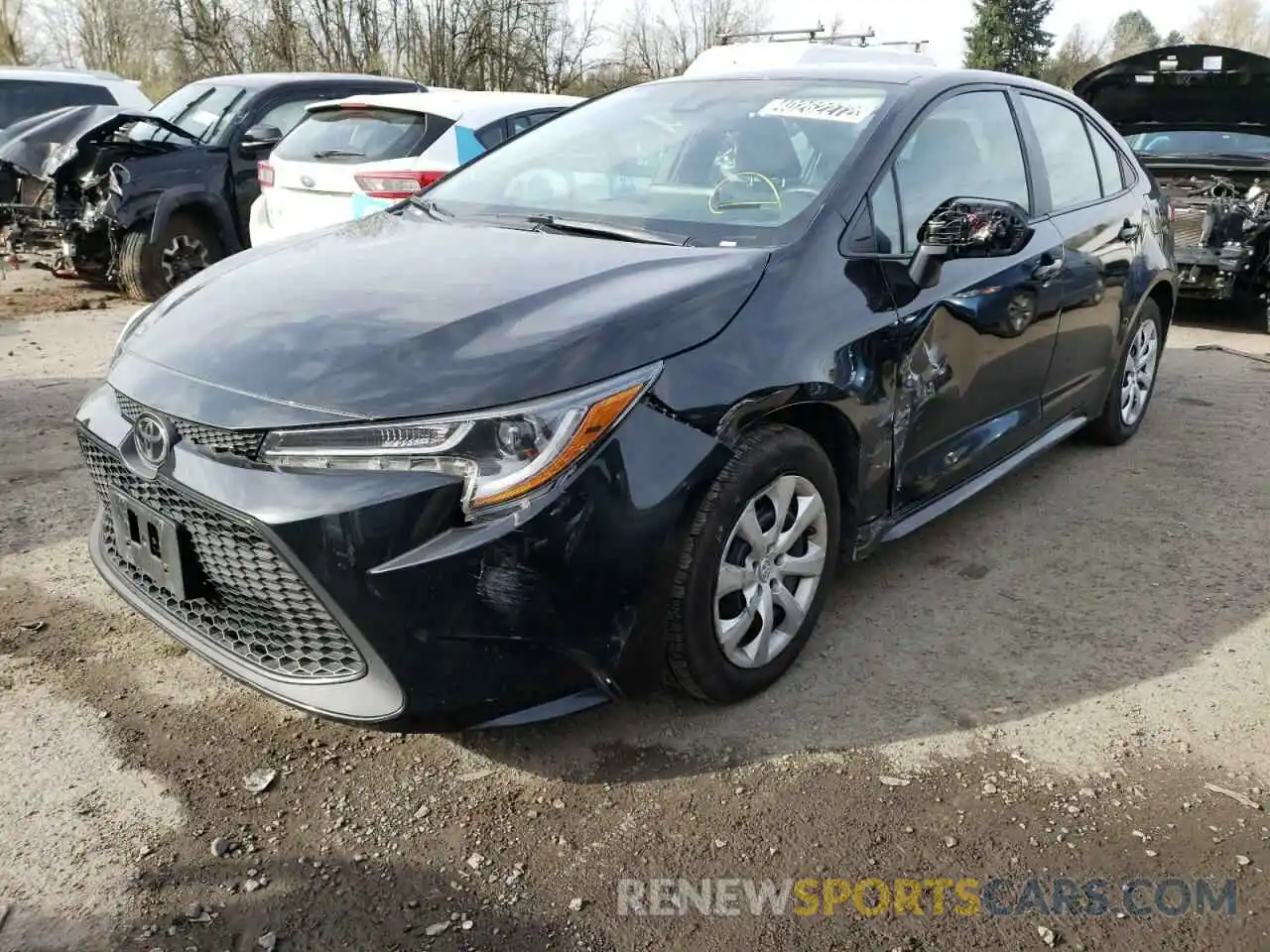 2 Photograph of a damaged car 5YFEPRAE0LP118964 TOYOTA COROLLA 2020