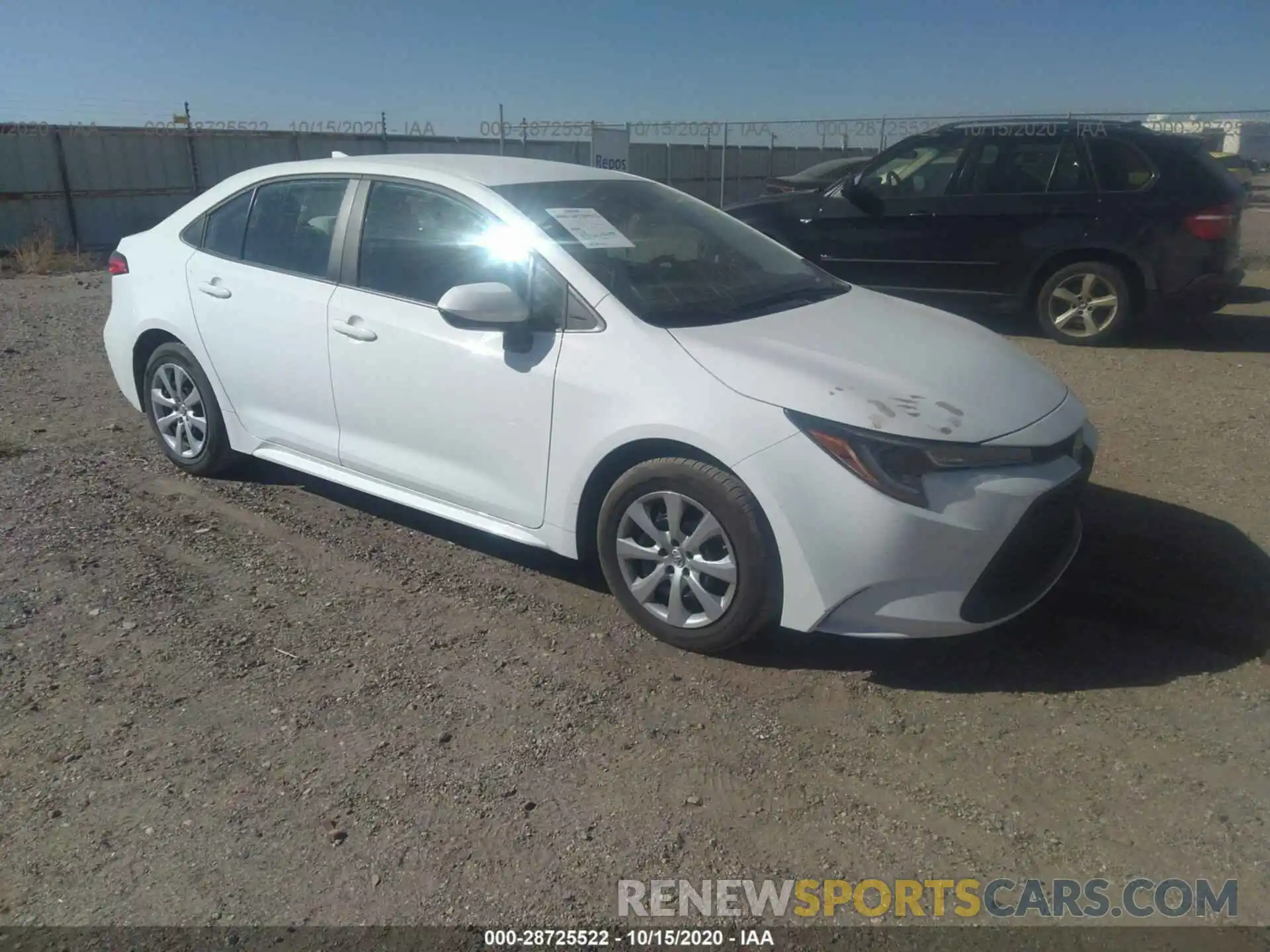 1 Photograph of a damaged car 5YFEPRAE0LP118995 TOYOTA COROLLA 2020