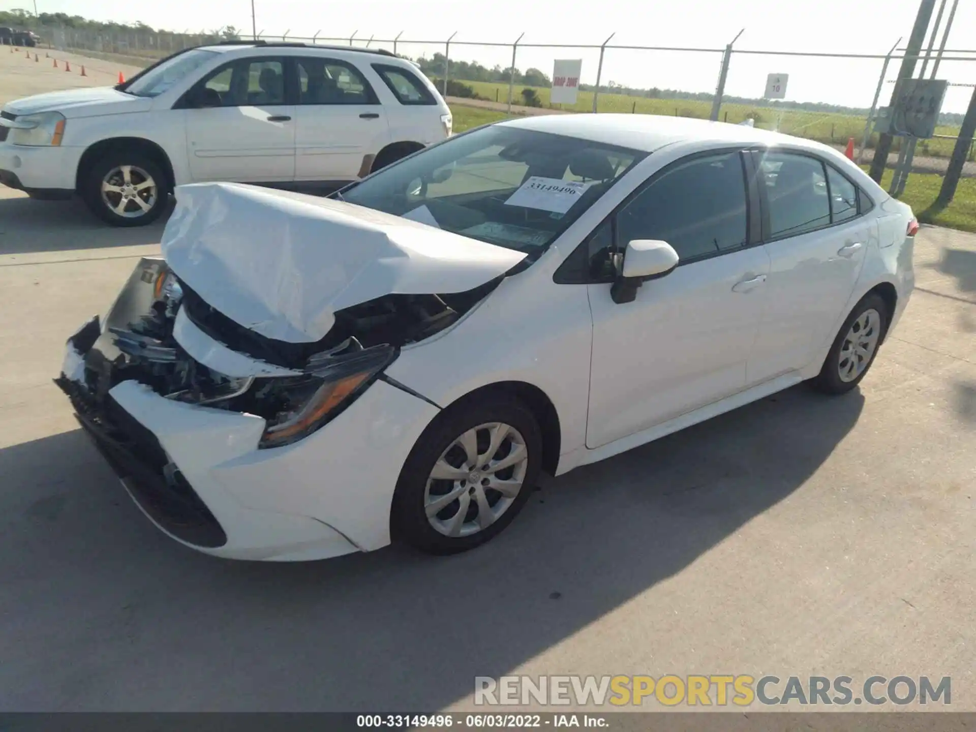 2 Photograph of a damaged car 5YFEPRAE0LP119953 TOYOTA COROLLA 2020