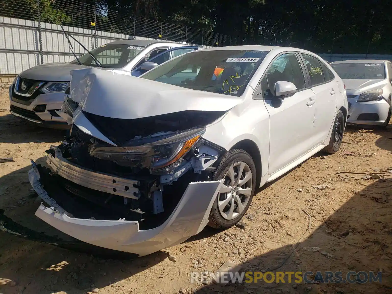 2 Photograph of a damaged car 5YFEPRAE0LP120004 TOYOTA COROLLA 2020