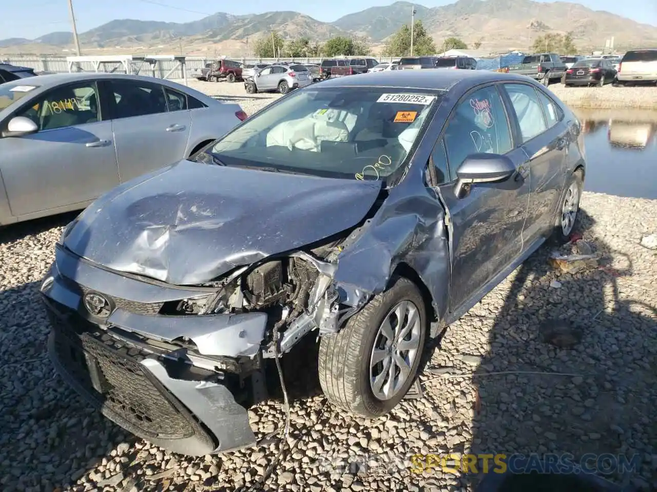 2 Photograph of a damaged car 5YFEPRAE0LP120407 TOYOTA COROLLA 2020