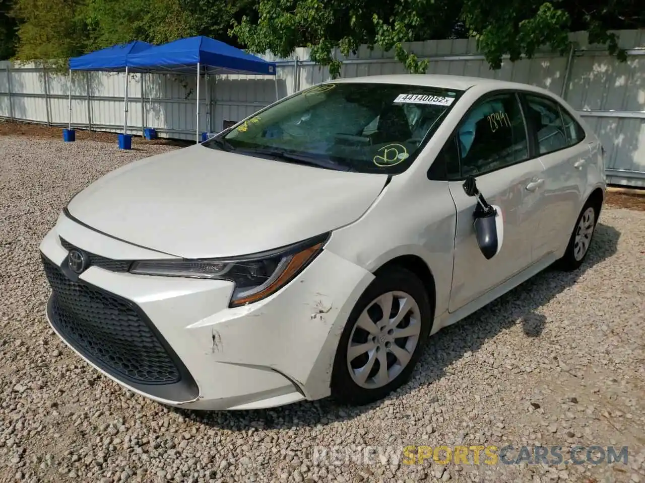 2 Photograph of a damaged car 5YFEPRAE0LP120892 TOYOTA COROLLA 2020