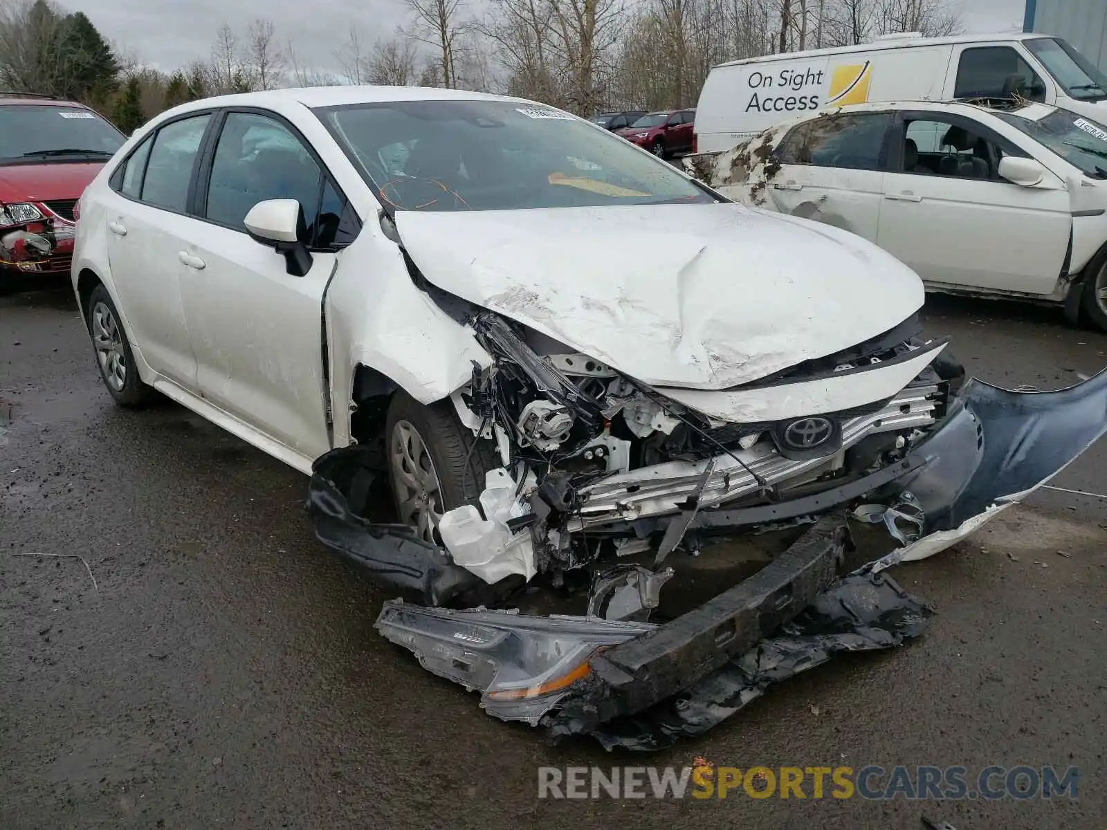 1 Photograph of a damaged car 5YFEPRAE0LP121220 TOYOTA COROLLA 2020