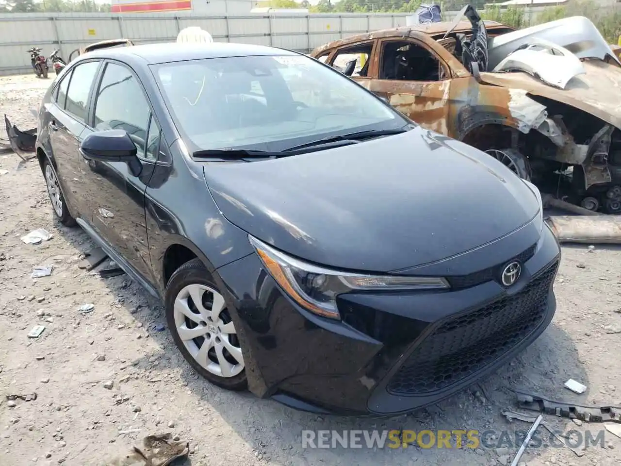 1 Photograph of a damaged car 5YFEPRAE0LP122108 TOYOTA COROLLA 2020