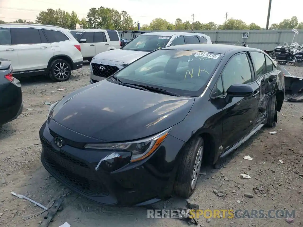 2 Photograph of a damaged car 5YFEPRAE0LP122108 TOYOTA COROLLA 2020