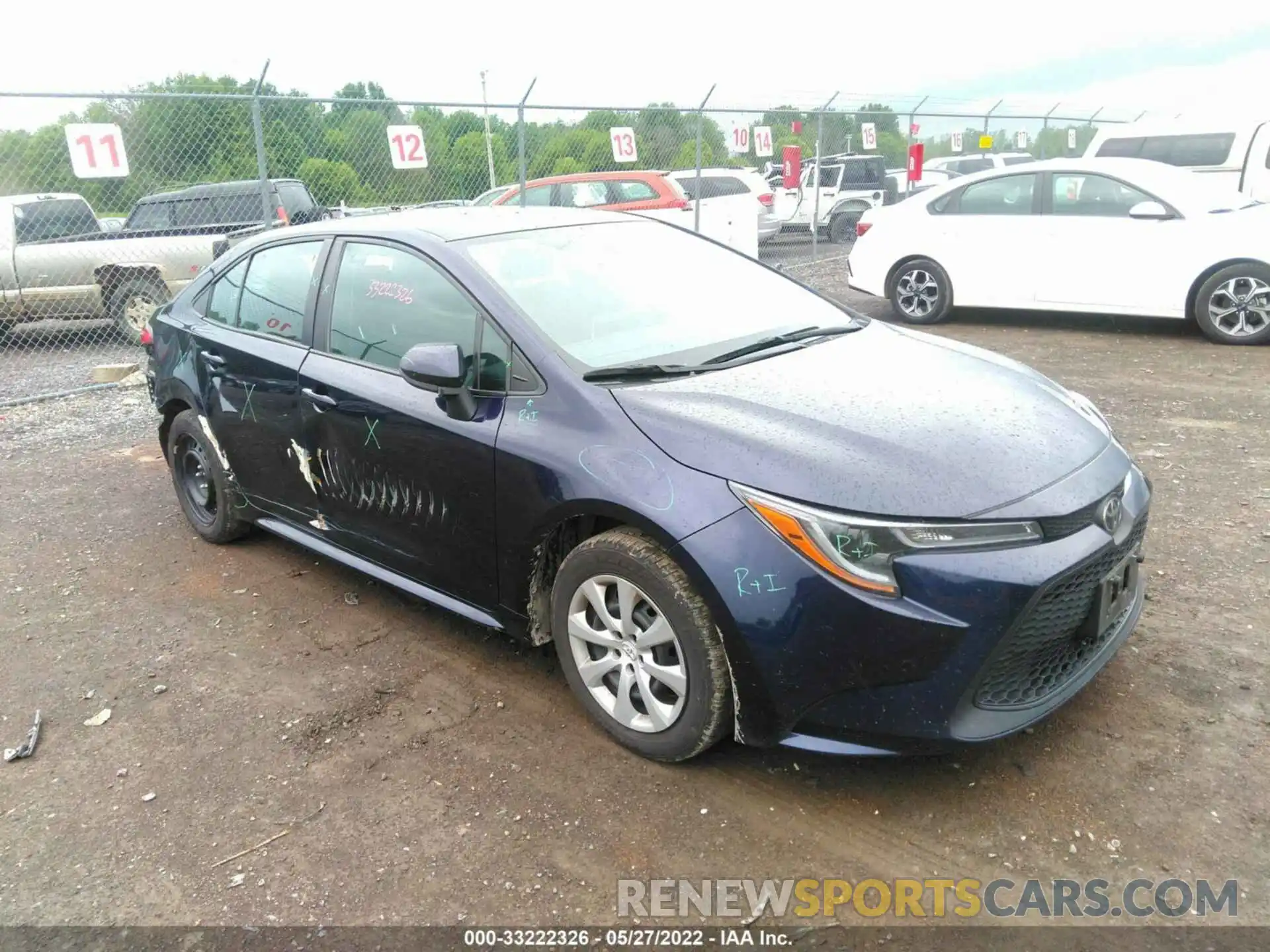 1 Photograph of a damaged car 5YFEPRAE0LP125137 TOYOTA COROLLA 2020