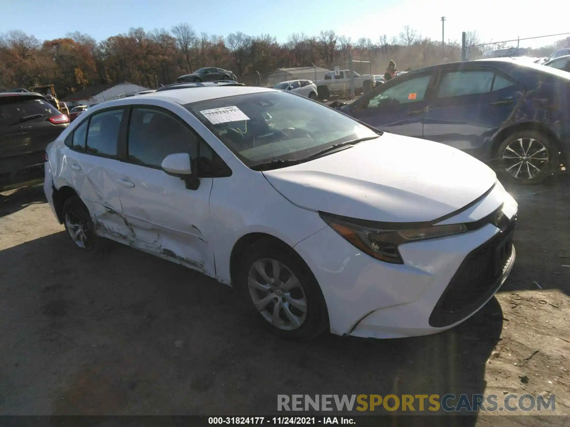 1 Photograph of a damaged car 5YFEPRAE0LP125140 TOYOTA COROLLA 2020