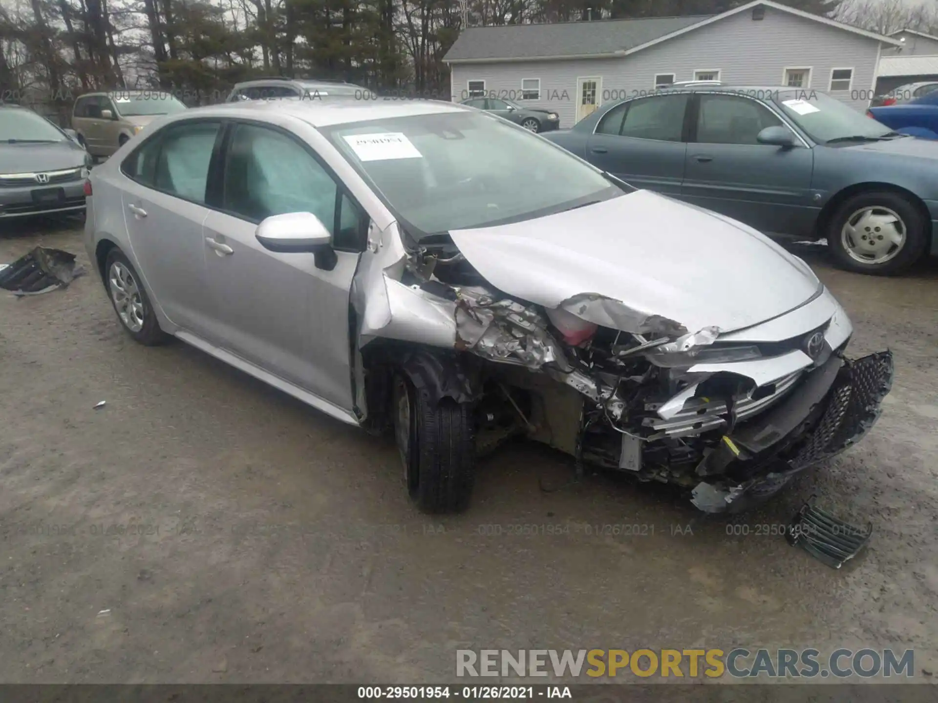 1 Photograph of a damaged car 5YFEPRAE0LP126174 TOYOTA COROLLA 2020