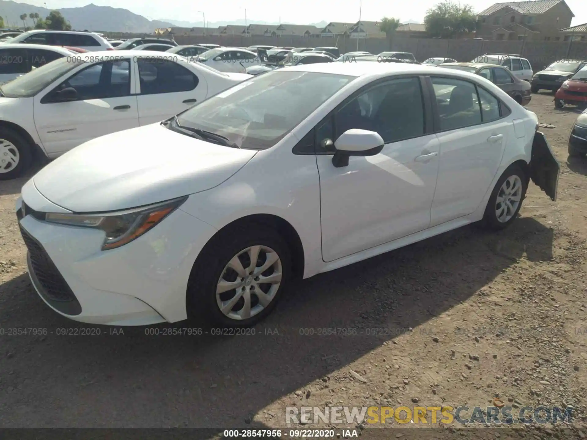 2 Photograph of a damaged car 5YFEPRAE0LP130564 TOYOTA COROLLA 2020