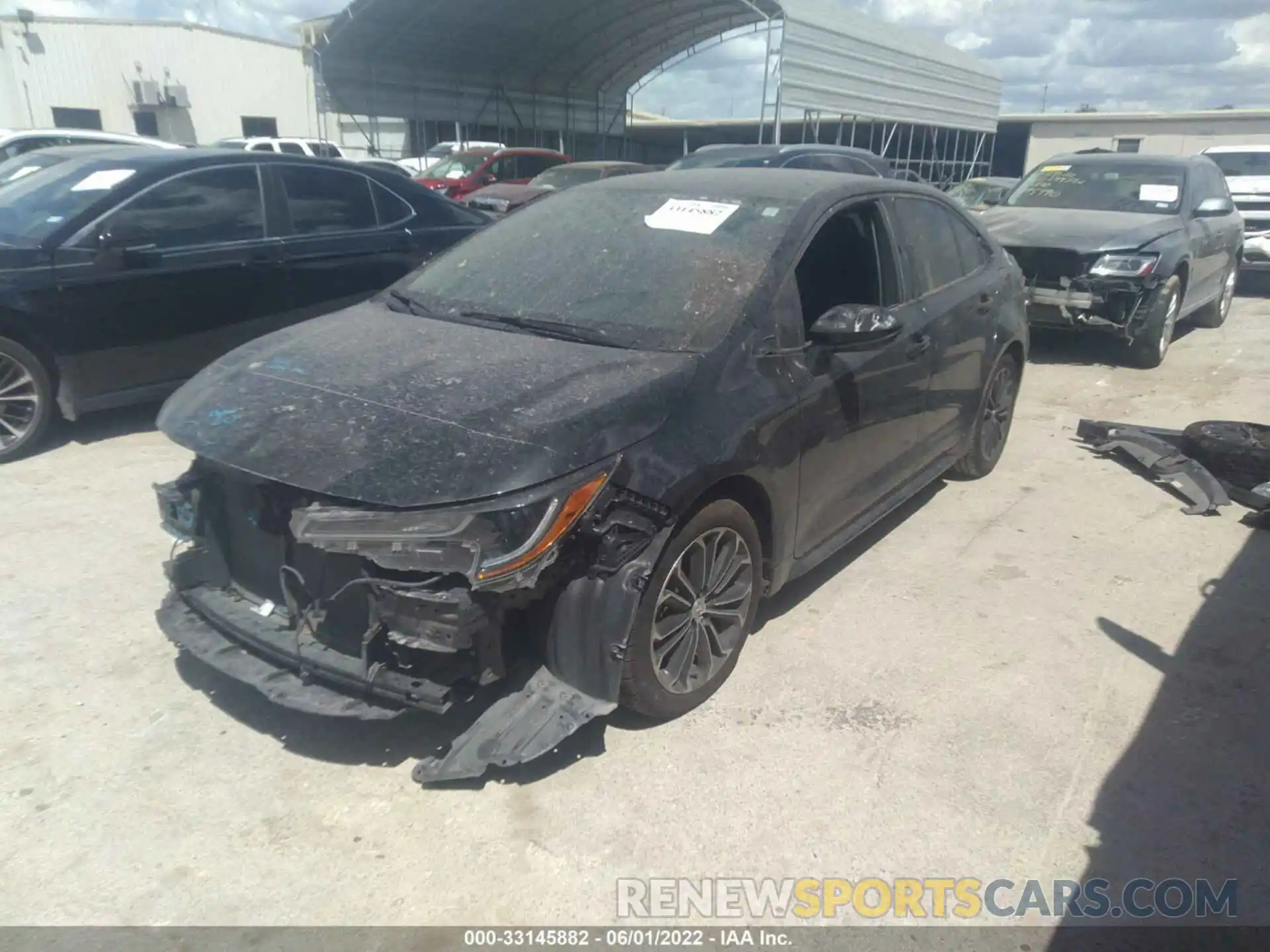 2 Photograph of a damaged car 5YFEPRAE0LP130984 TOYOTA COROLLA 2020