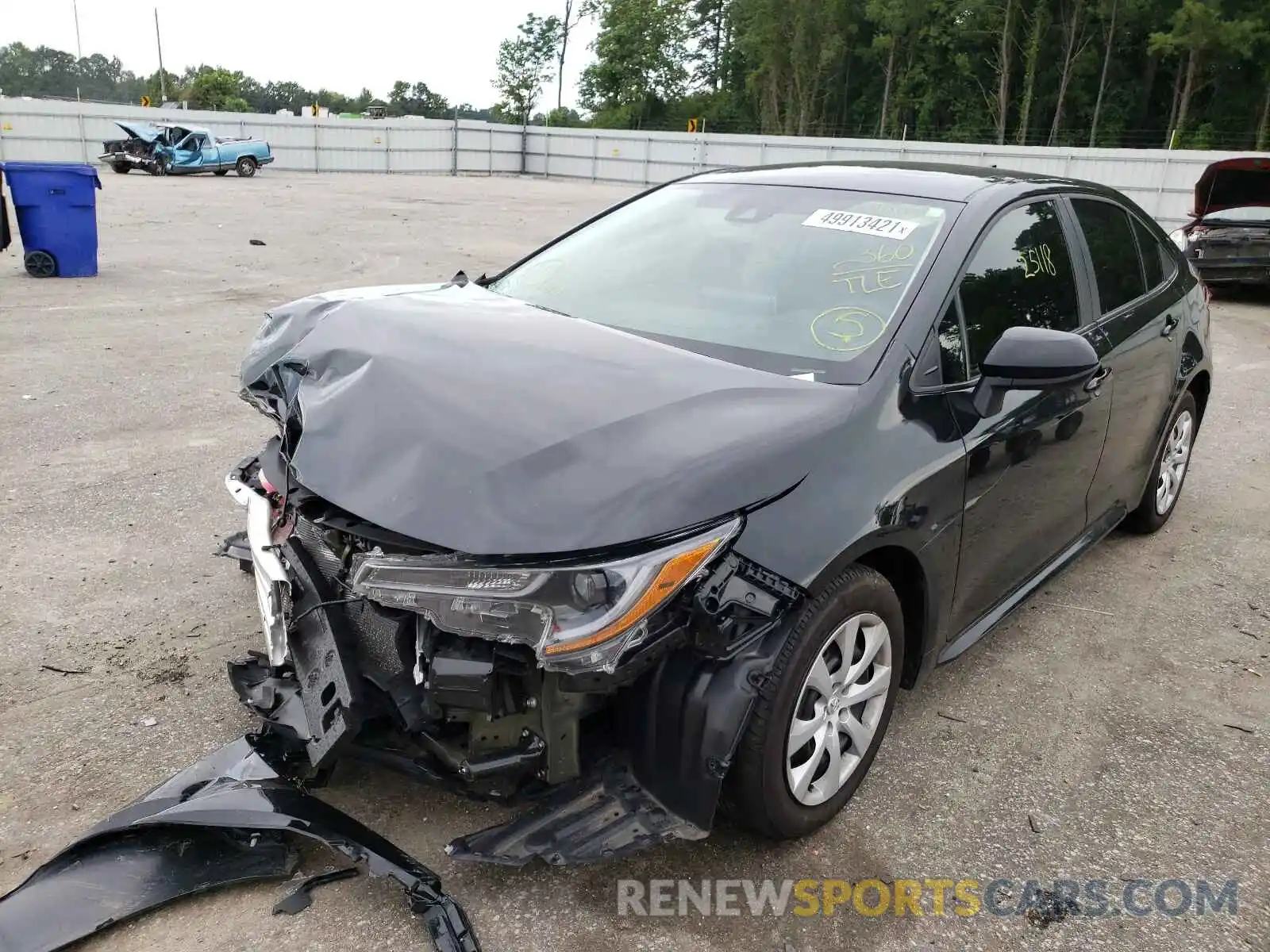 2 Photograph of a damaged car 5YFEPRAE0LP131830 TOYOTA COROLLA 2020