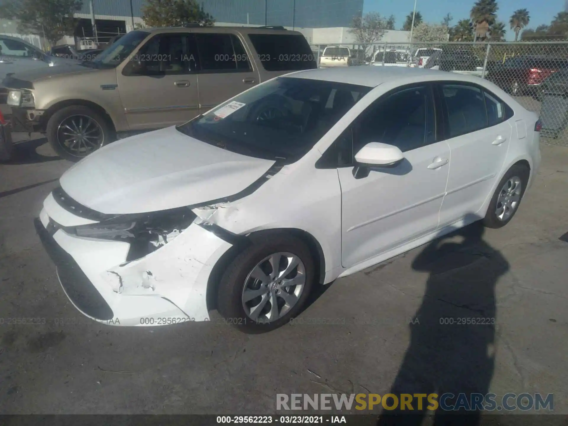 2 Photograph of a damaged car 5YFEPRAE0LP131844 TOYOTA COROLLA 2020