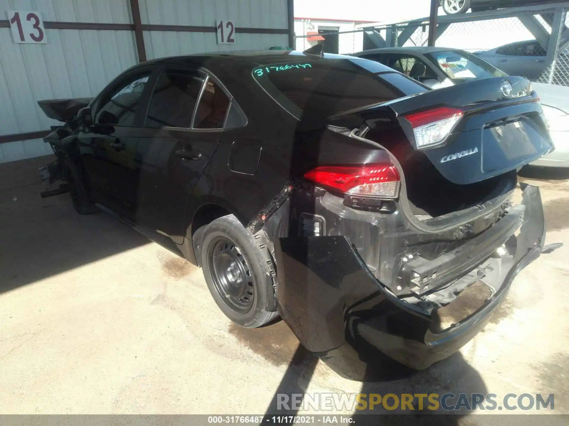 3 Photograph of a damaged car 5YFEPRAE0LP132203 TOYOTA COROLLA 2020