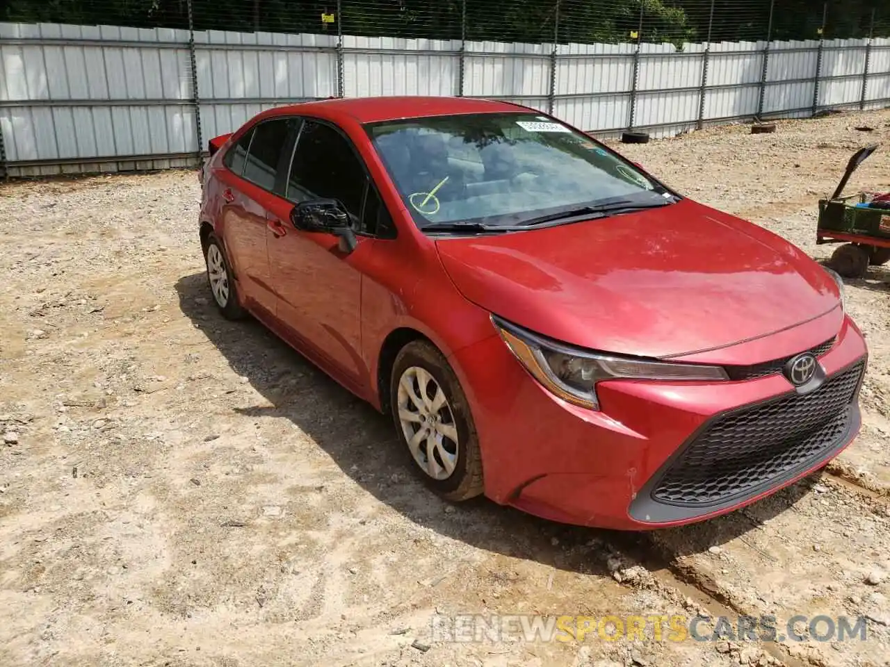 1 Photograph of a damaged car 5YFEPRAE0LP133819 TOYOTA COROLLA 2020