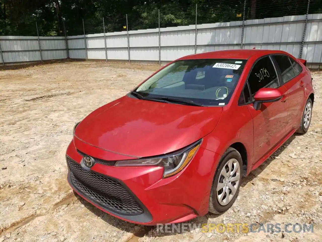 2 Photograph of a damaged car 5YFEPRAE0LP133819 TOYOTA COROLLA 2020