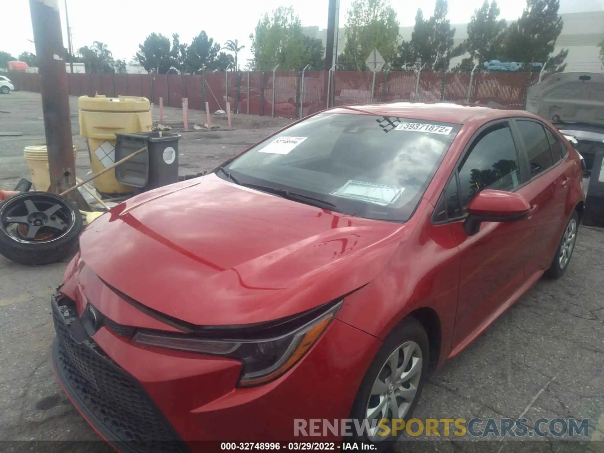 2 Photograph of a damaged car 5YFEPRAE0LP135179 TOYOTA COROLLA 2020