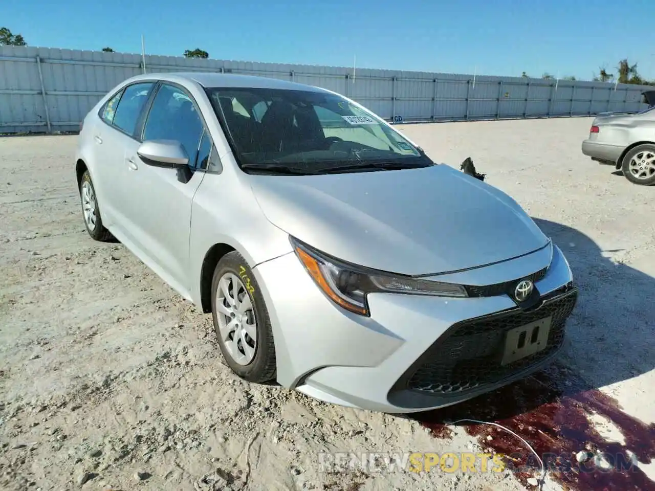 1 Photograph of a damaged car 5YFEPRAE0LP140964 TOYOTA COROLLA 2020