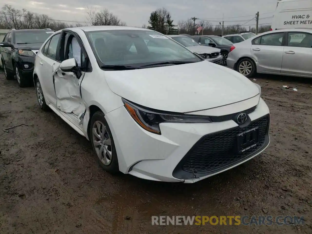 1 Photograph of a damaged car 5YFEPRAE0LP142763 TOYOTA COROLLA 2020