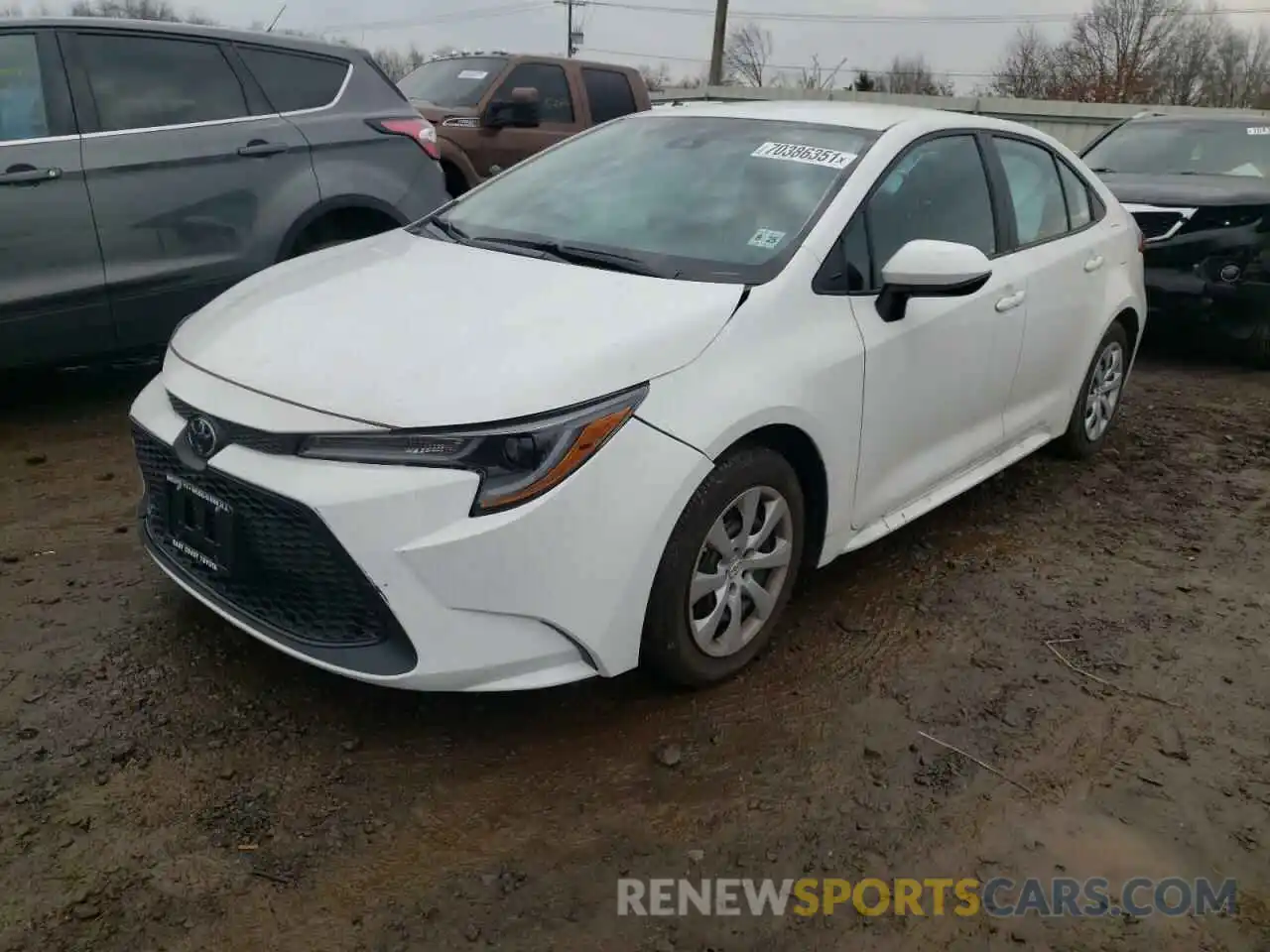 2 Photograph of a damaged car 5YFEPRAE0LP142763 TOYOTA COROLLA 2020