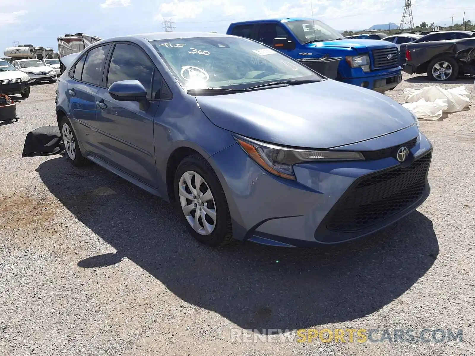 1 Photograph of a damaged car 5YFEPRAE0LP144495 TOYOTA COROLLA 2020