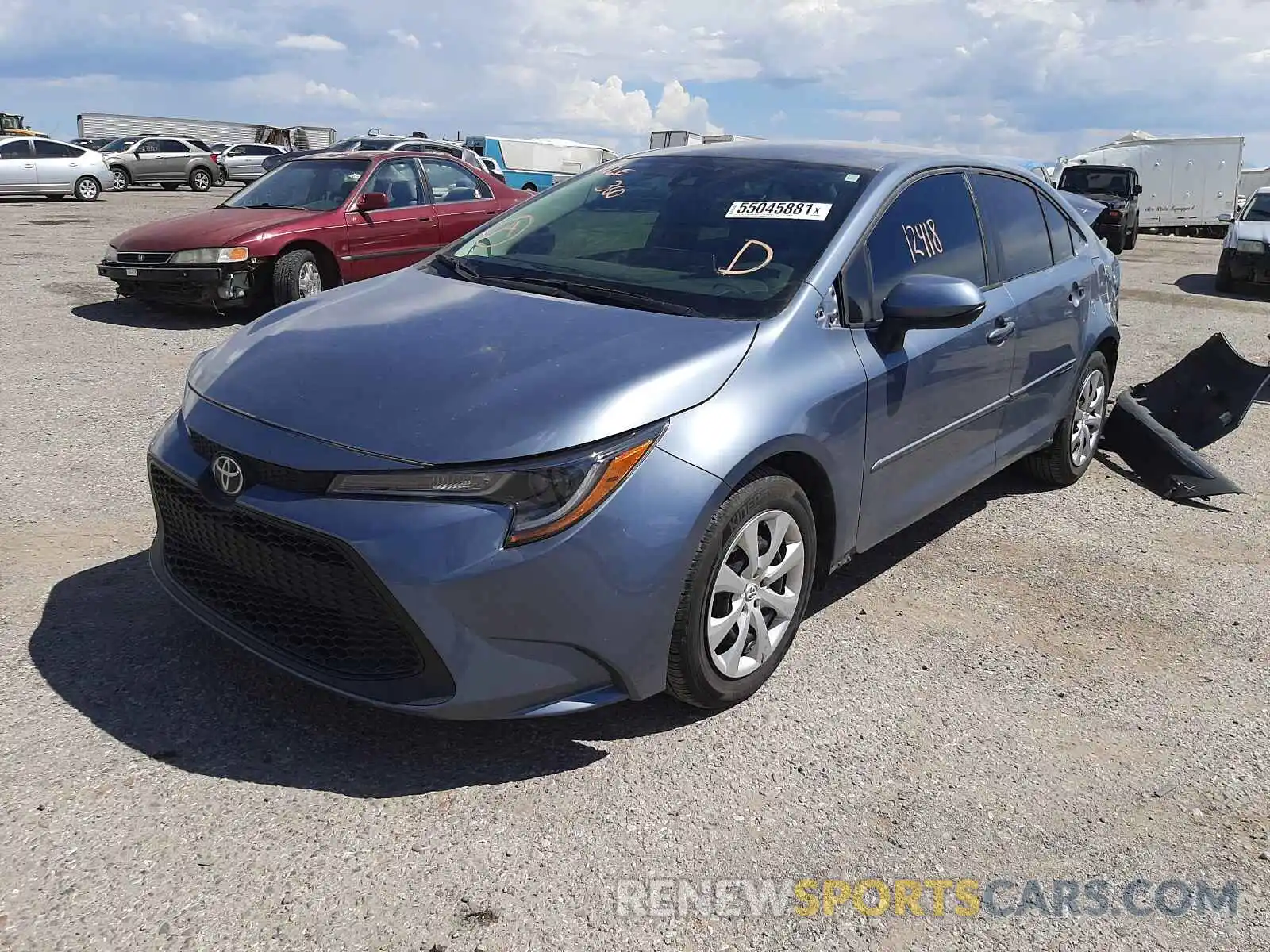 2 Photograph of a damaged car 5YFEPRAE0LP144495 TOYOTA COROLLA 2020