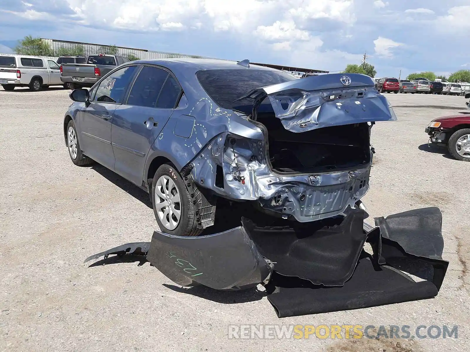 3 Photograph of a damaged car 5YFEPRAE0LP144495 TOYOTA COROLLA 2020