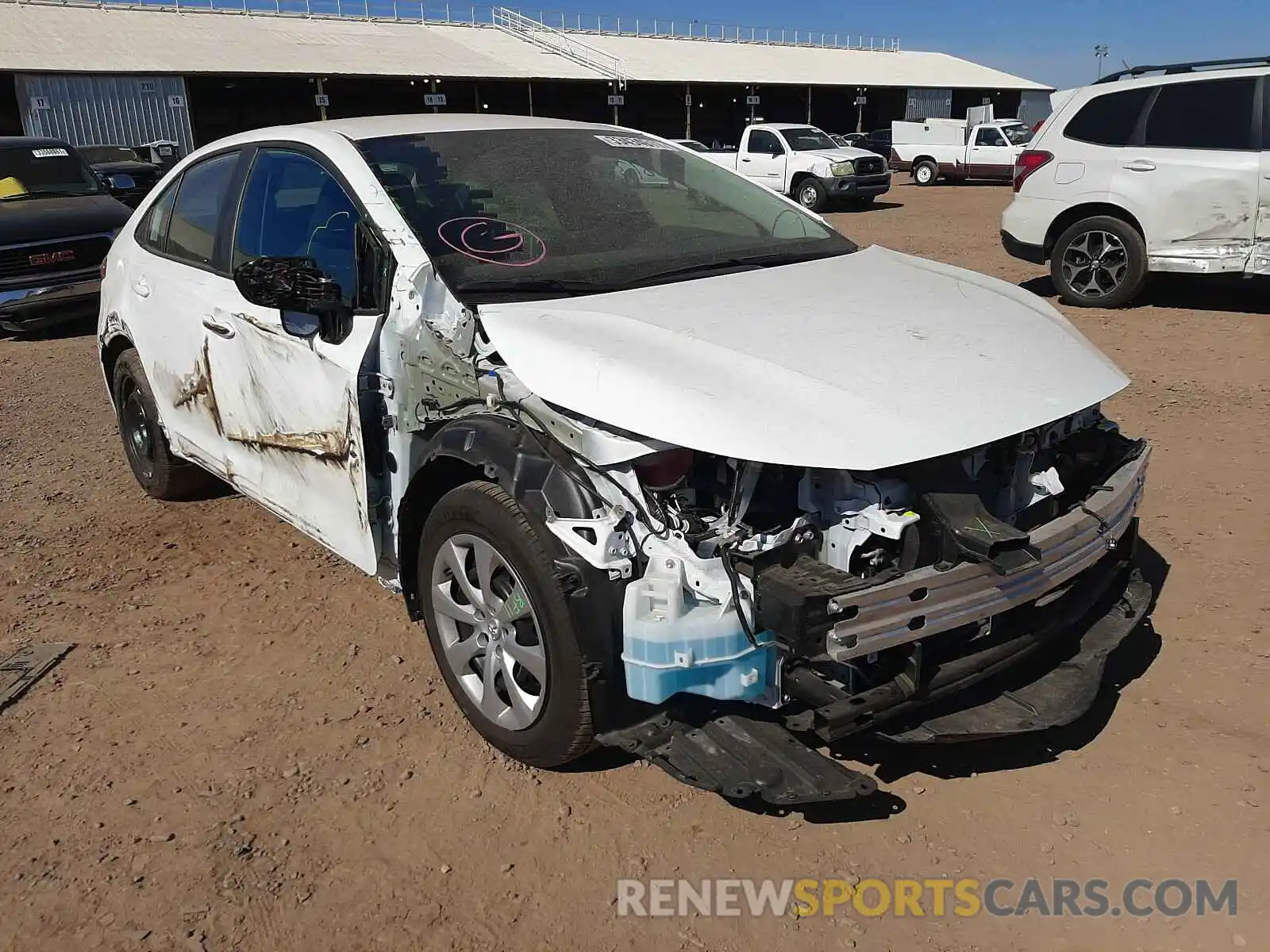 1 Photograph of a damaged car 5YFEPRAE0LP145212 TOYOTA COROLLA 2020