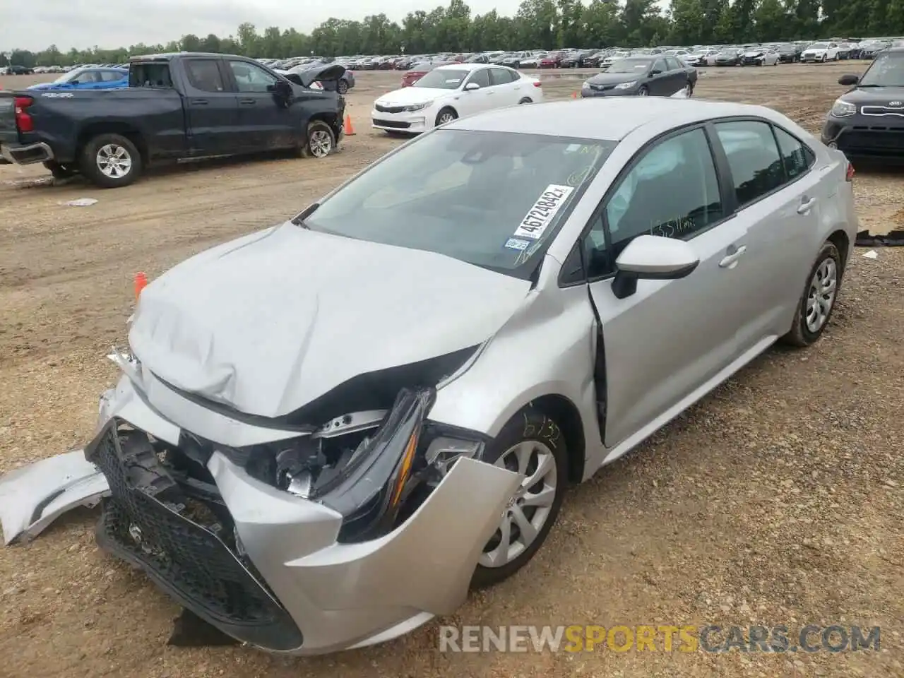 2 Photograph of a damaged car 5YFEPRAE1LP005380 TOYOTA COROLLA 2020