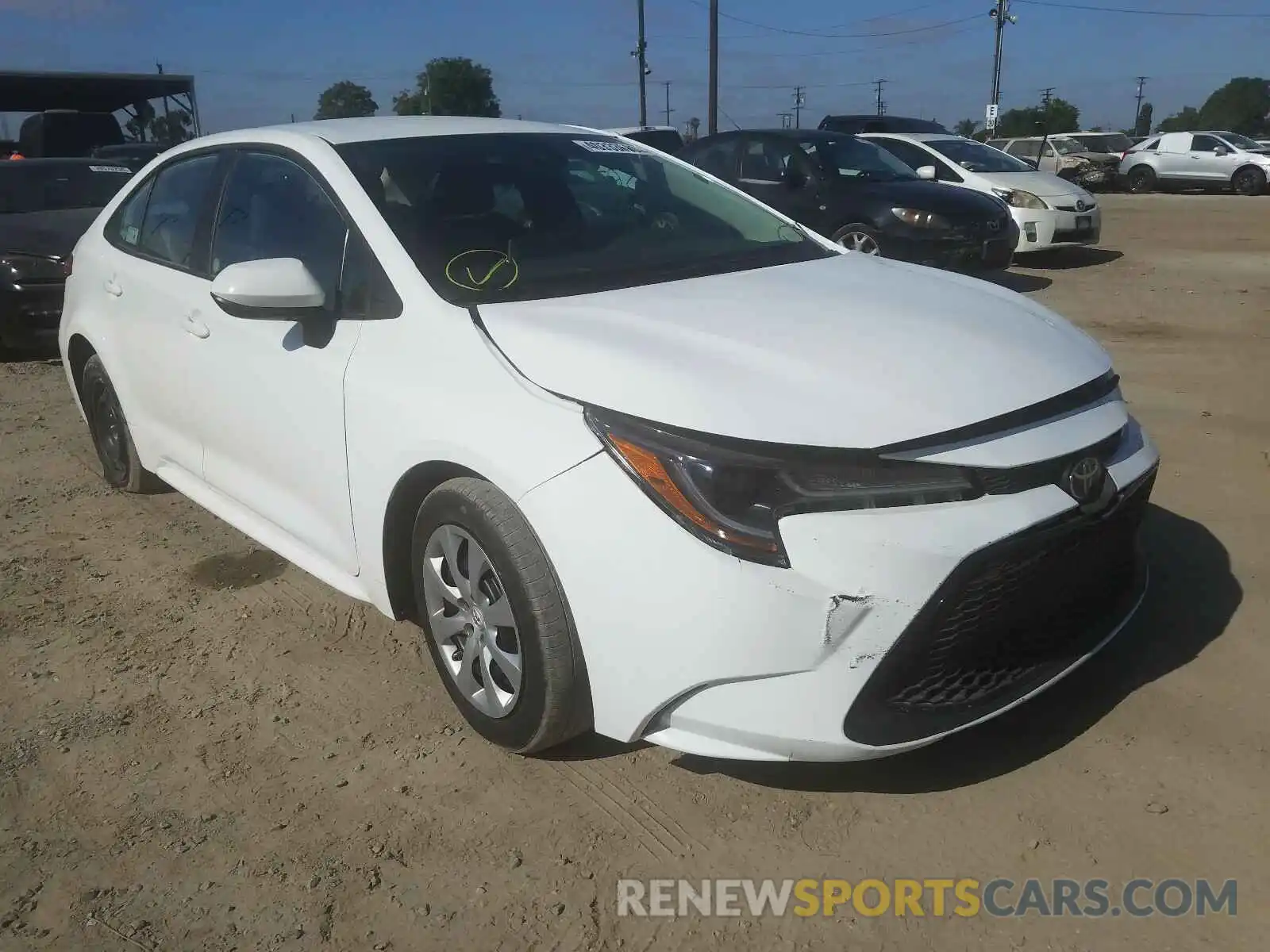 1 Photograph of a damaged car 5YFEPRAE1LP007601 TOYOTA COROLLA 2020